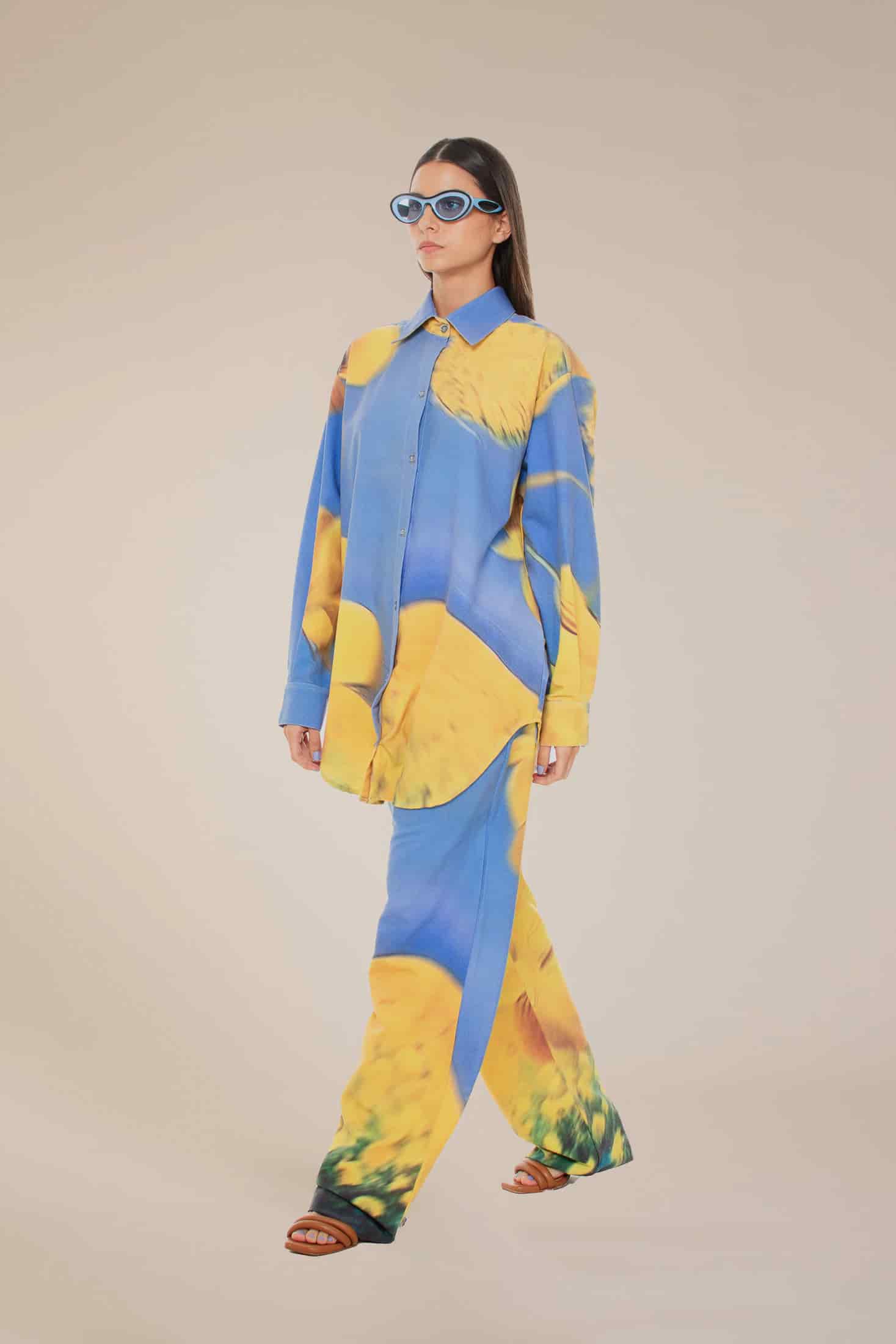 'Yellow Flowers' Straight-Leg Pants - miniatura 2