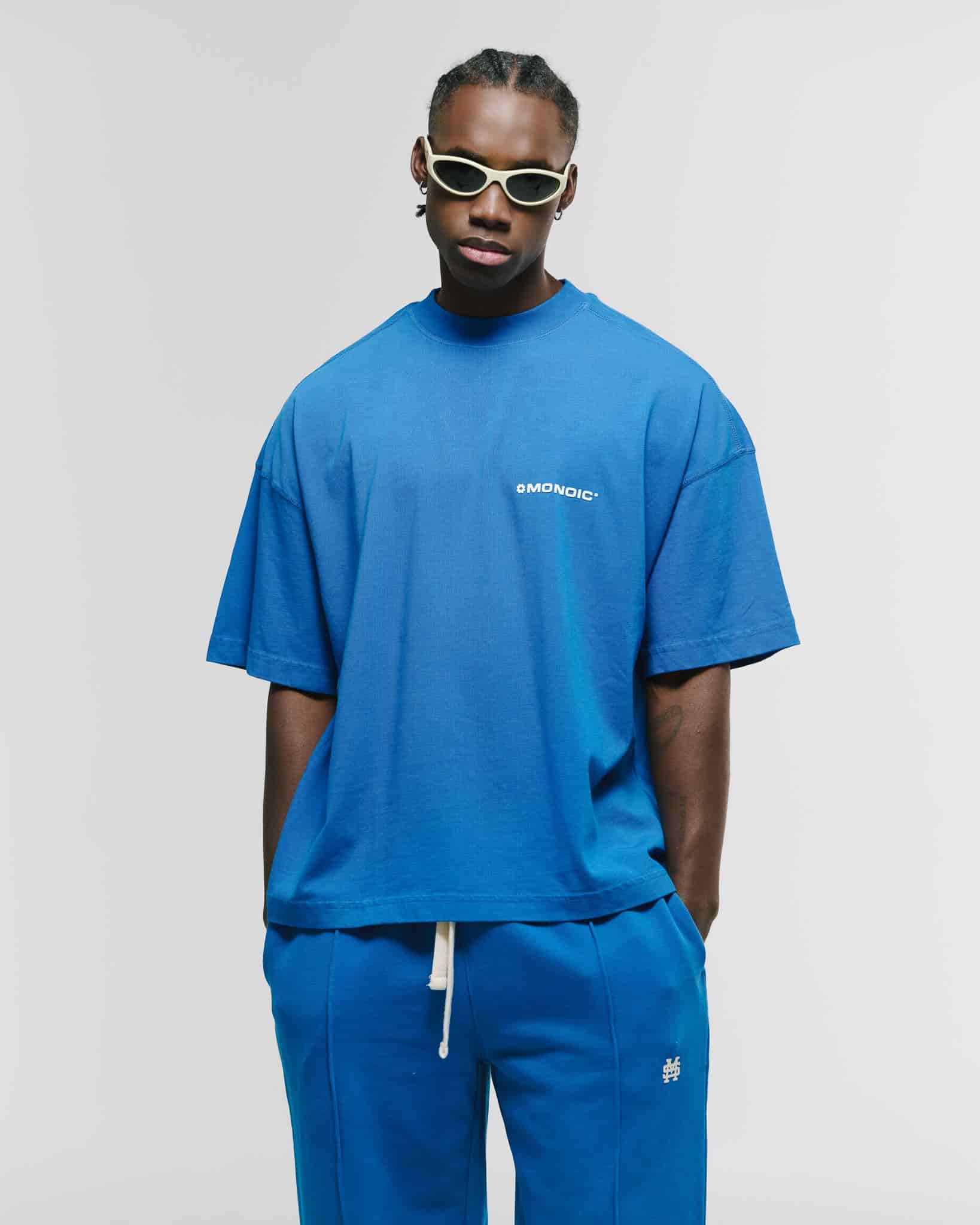 Camiseta Boxy Fit Básica V4 - Azul Cobalto - miniatura 3