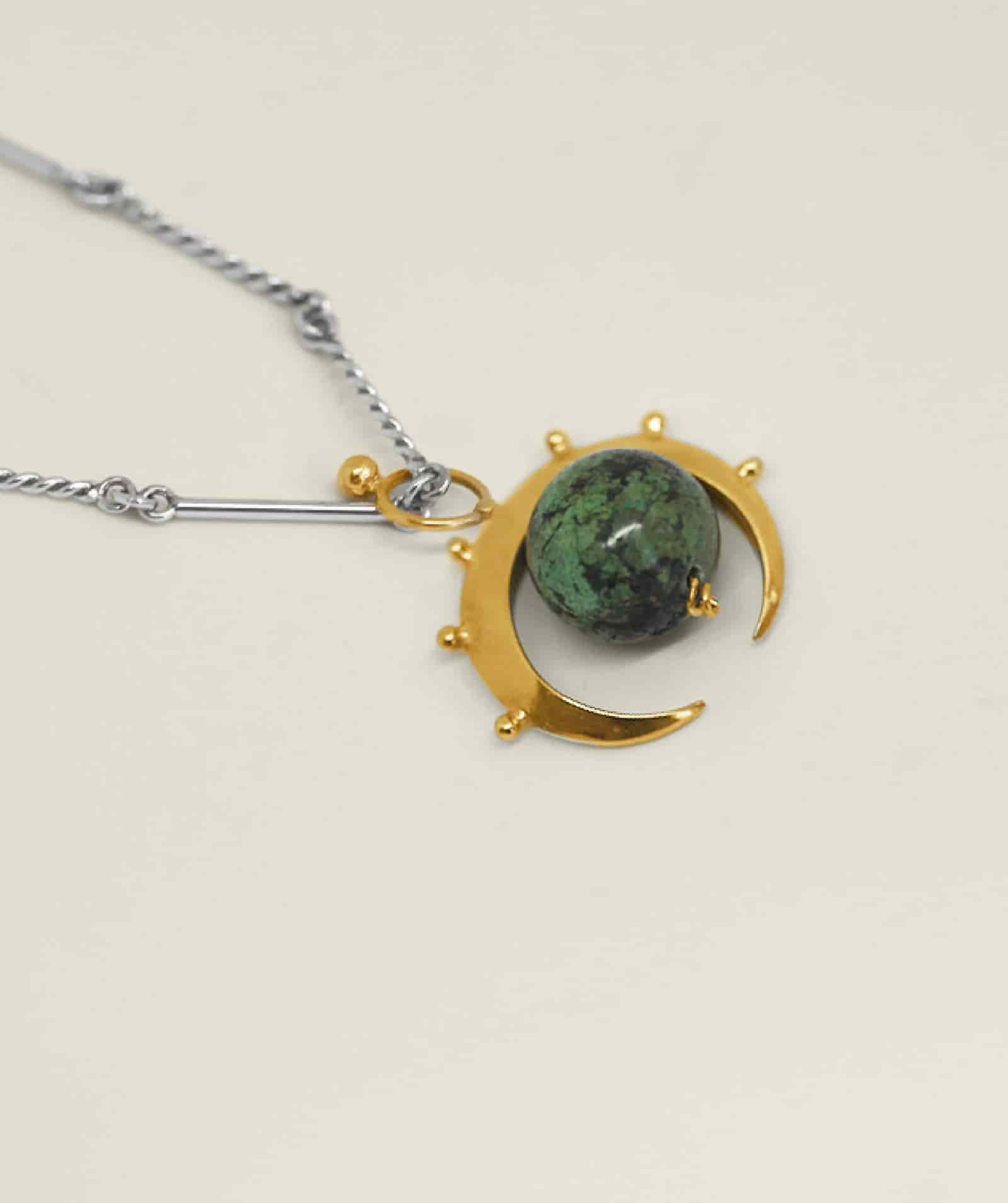 Crescent Pendant Rubizoicita Gold - miniatura 2