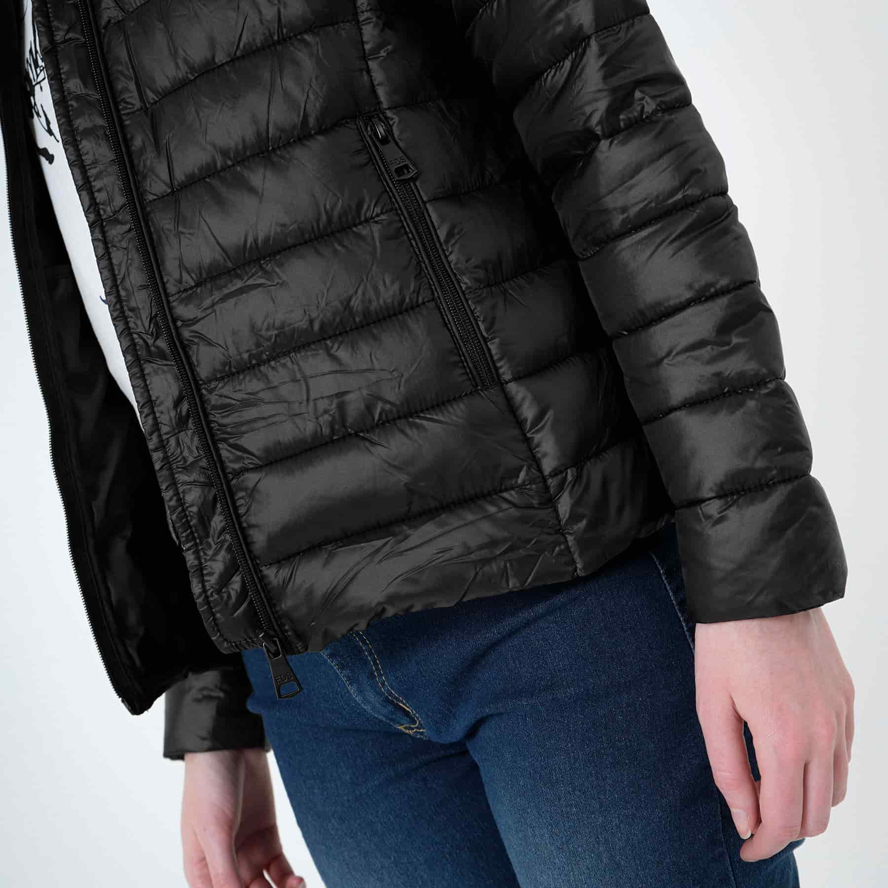 Chaqueta acolchada cuello alto con capucha interna - miniatura 29