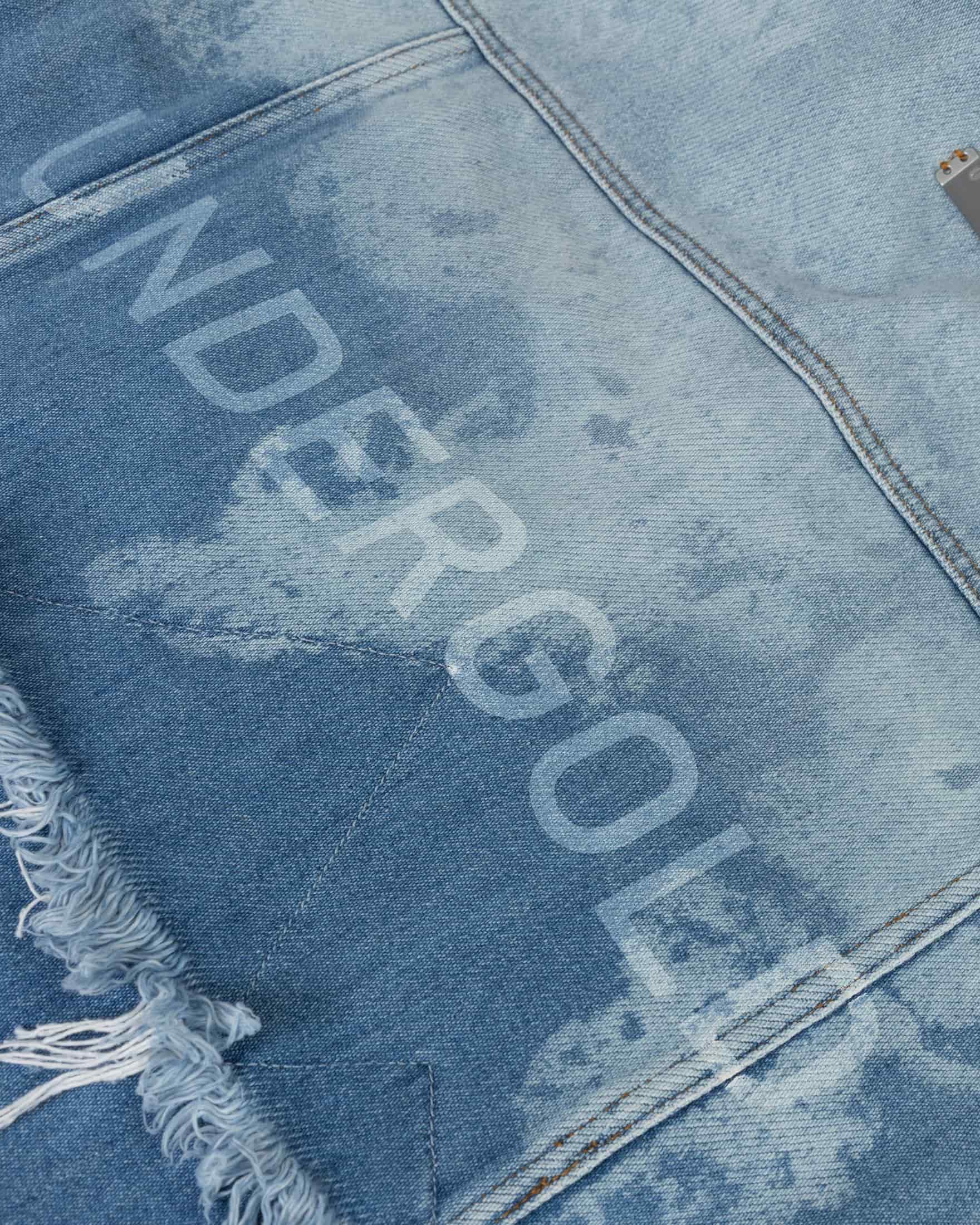 Holy State UNDRGLD Double Destroyed Jacket Blue - miniatura 4