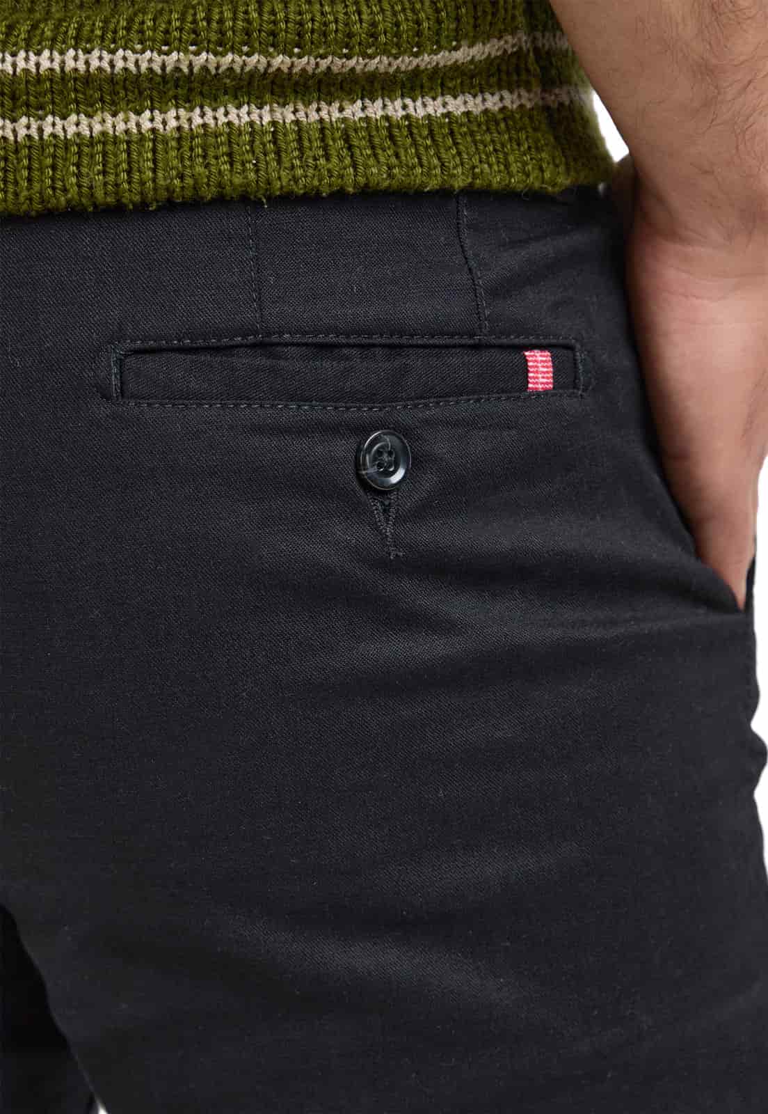 Pantalón dril negro con spandex y textura - miniatura 4