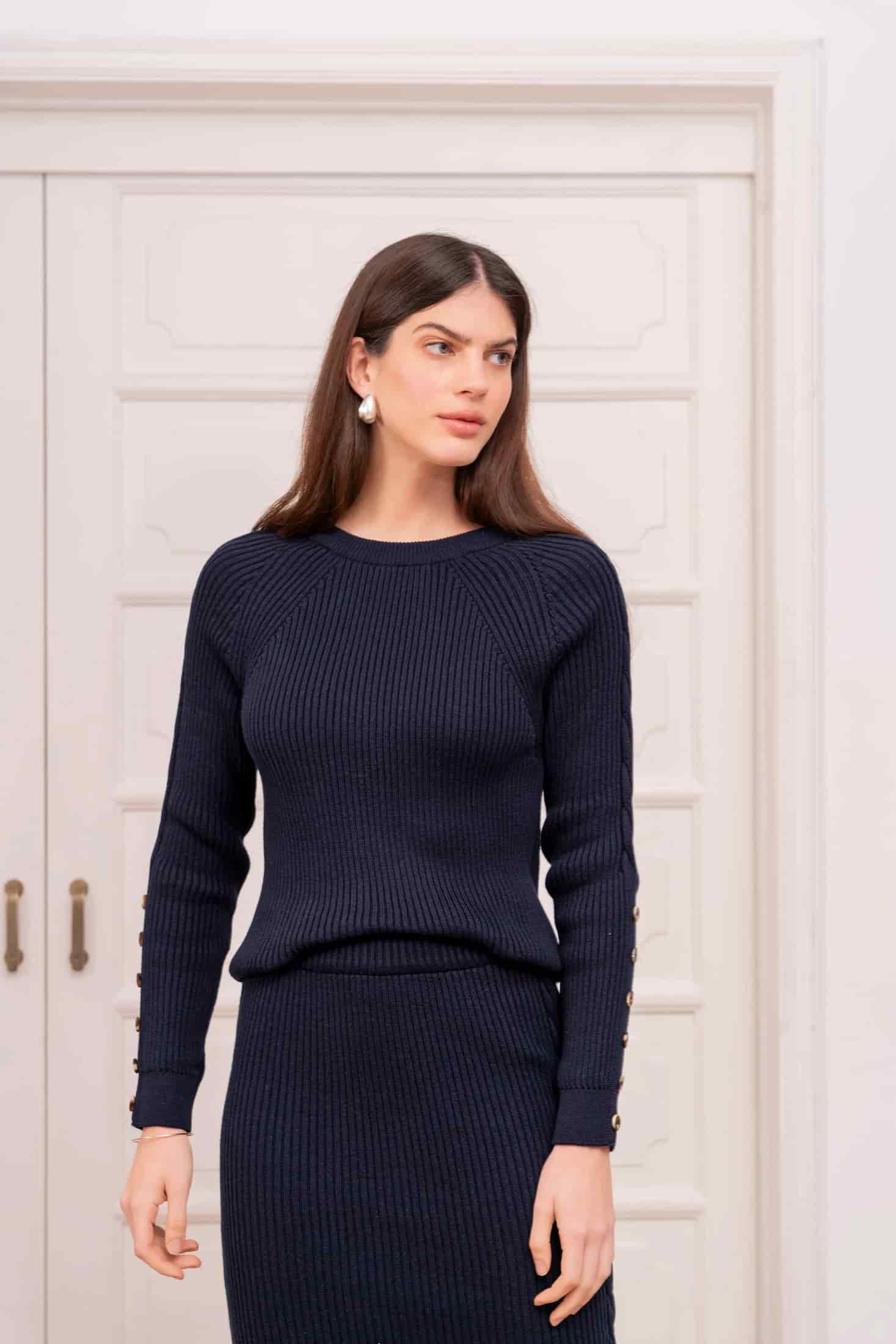 Suéter Kensington Mujer Azul Oscuro - miniatura 1