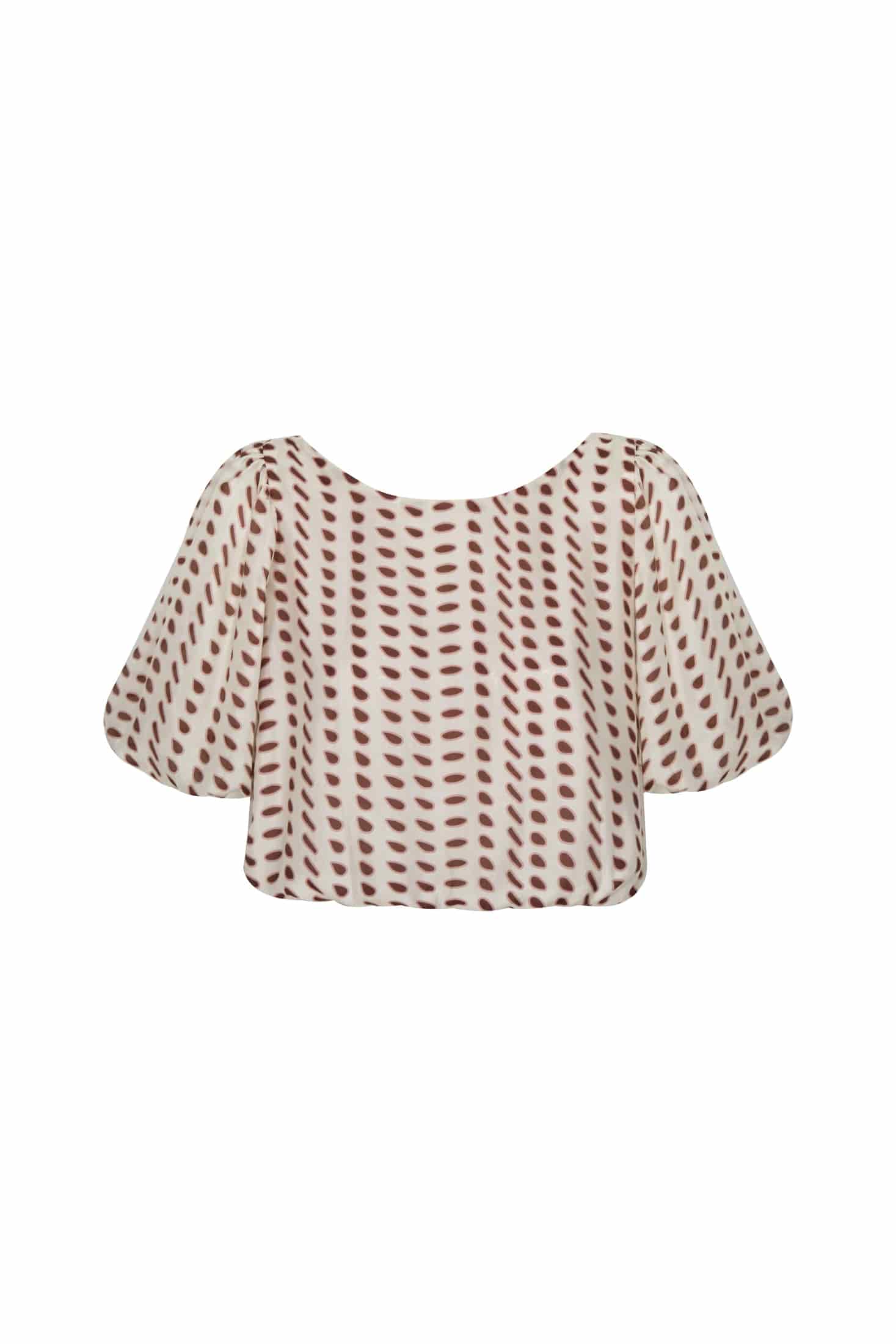 Guayacan Silk Blouse / Ivory Wine Seeds - miniatura 1