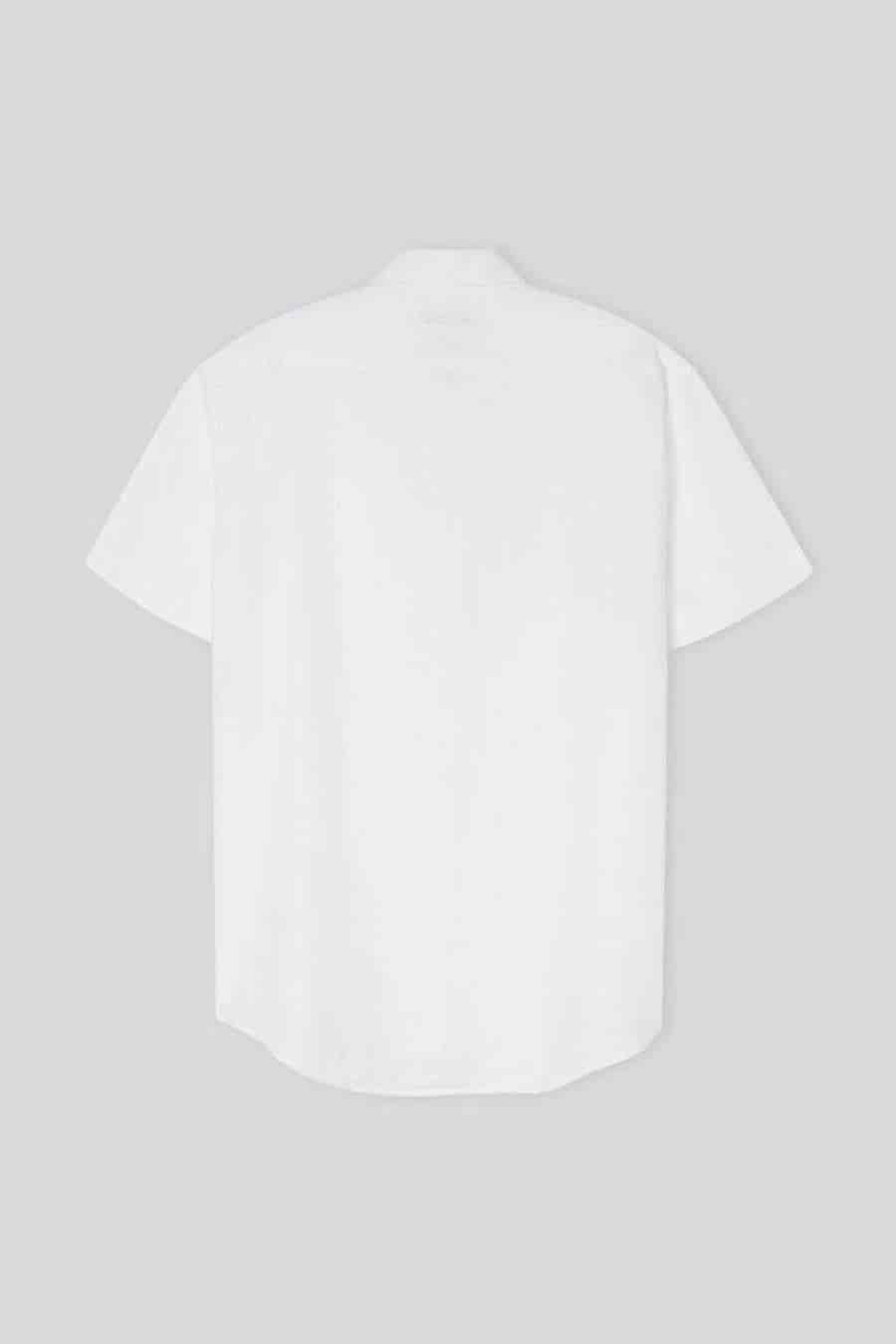 Men's linen shirt white - miniatura 2