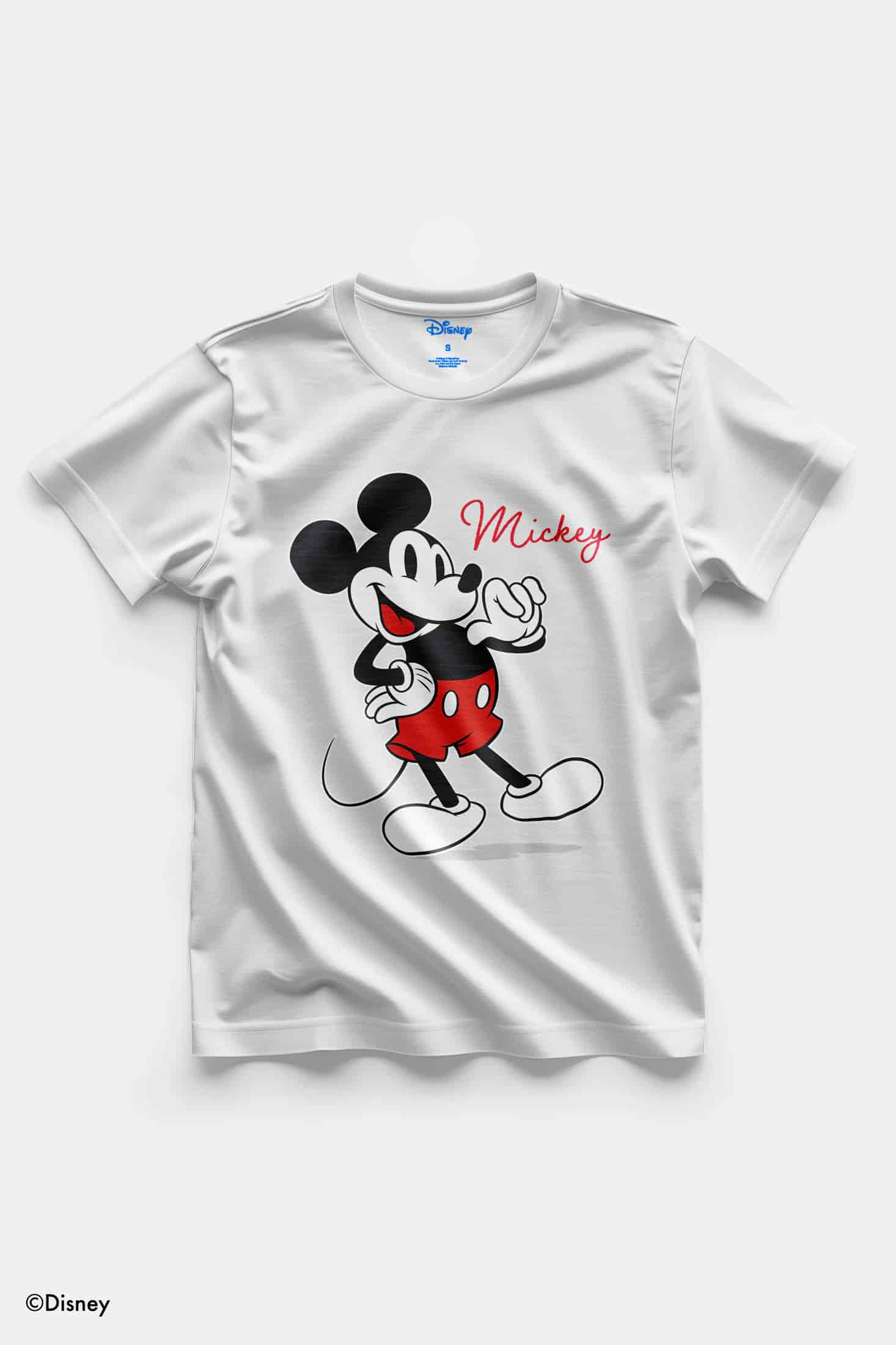 T-Shirt Blanca Mickey Mouse Firma - miniatura 4