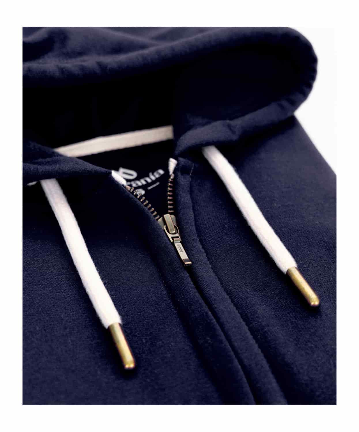 Buzo abierto con Capota Mujer Azul Oxford - miniatura 8