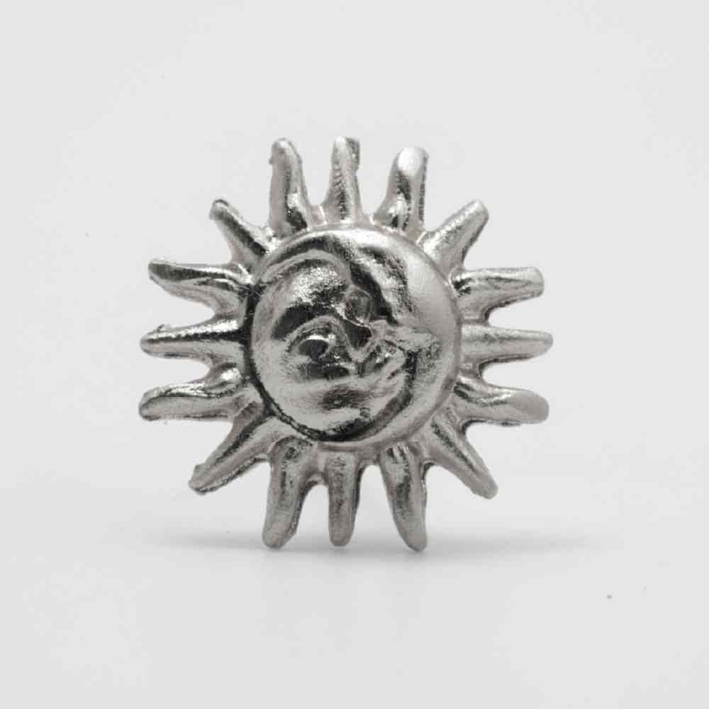 Aretes Sol de Rumbo Plateado - miniatura 3