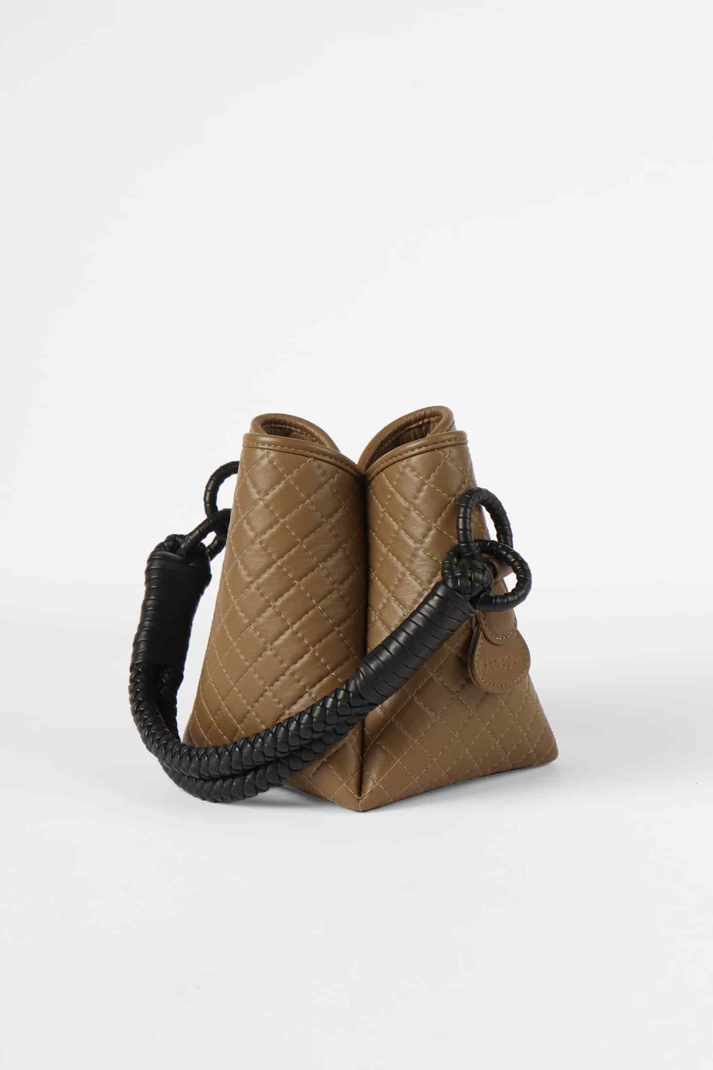 Tulip Mini Bucket Bag, Olive and Black - miniatura 3