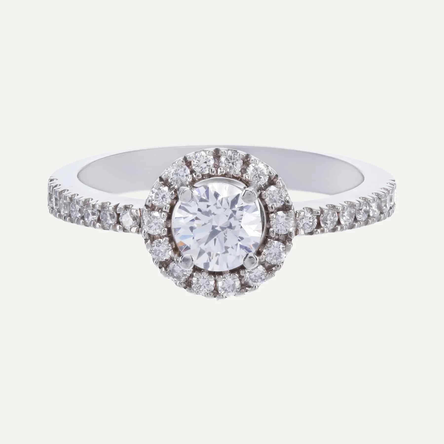 Anillo Halo engagement ring - miniatura 2