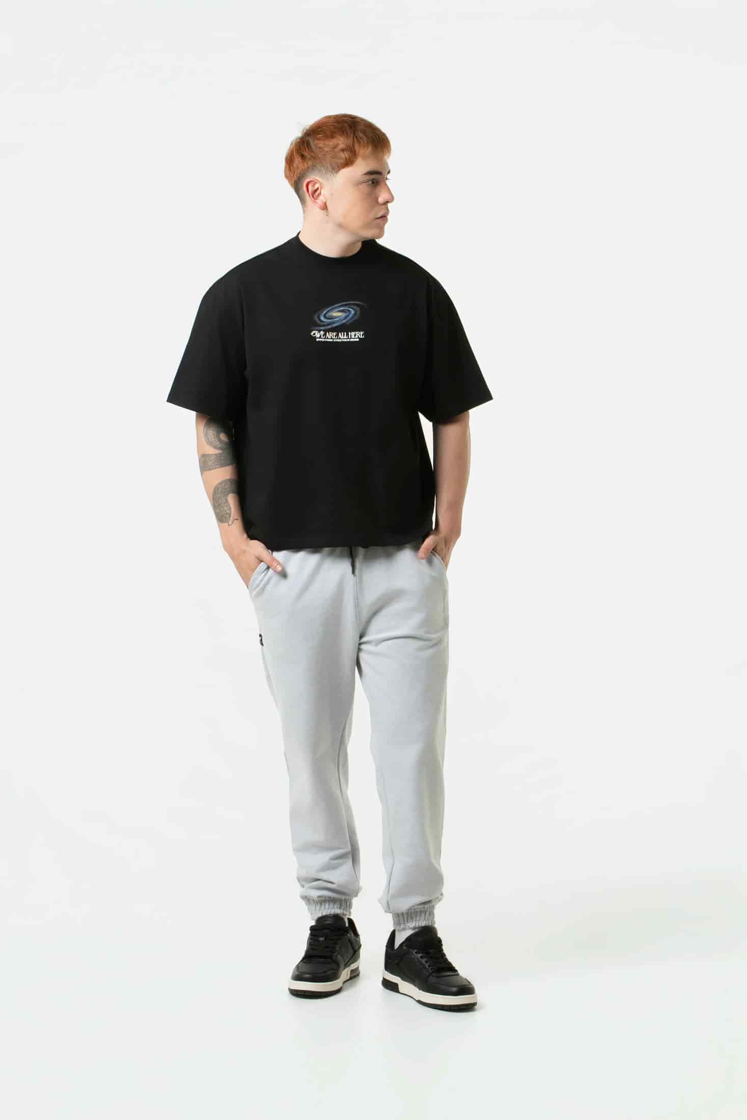PANTALON JOGG COLOR GRIS JASPE CLARO - miniatura 5