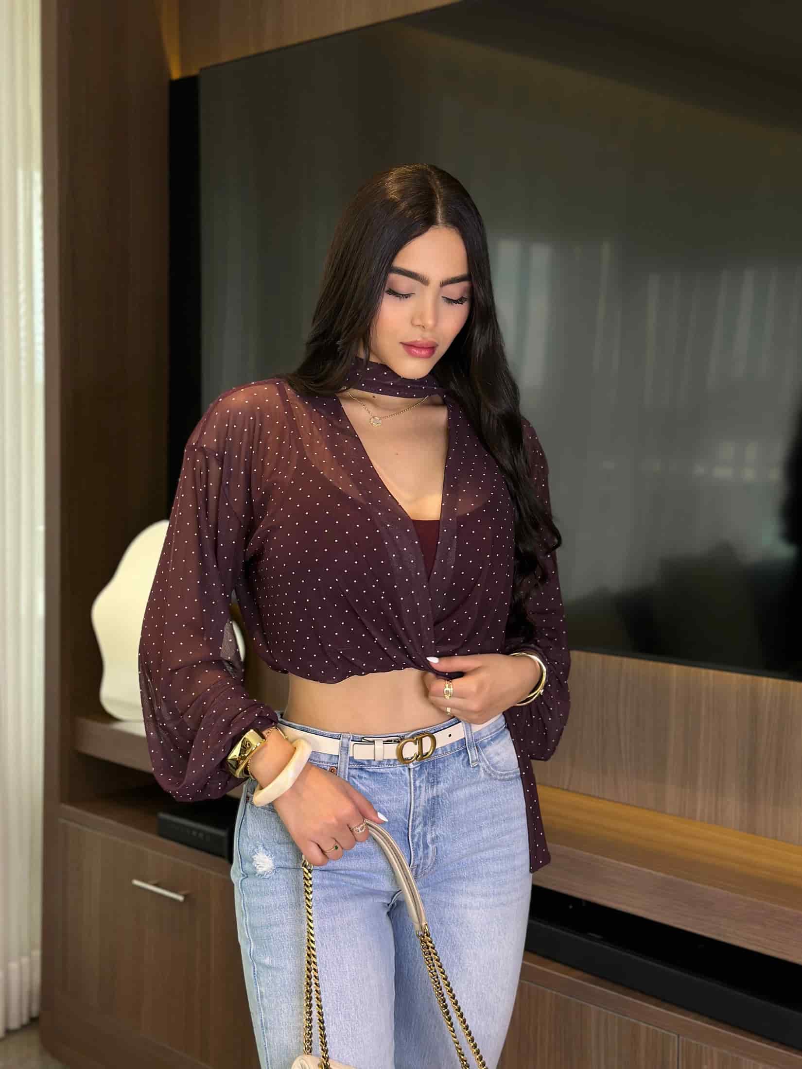 BLUSA VALERIA VINO - miniatura 3