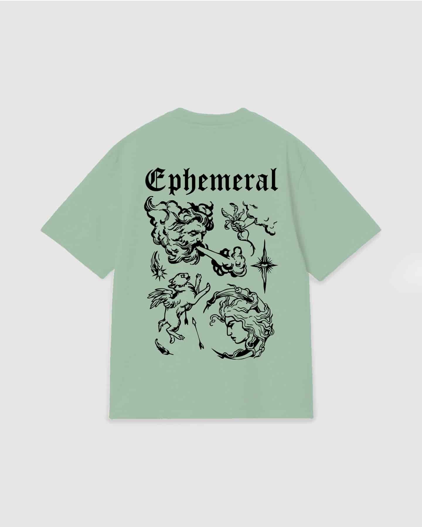 Oversized T Shirt Ephemeral Light Green - miniatura 1
