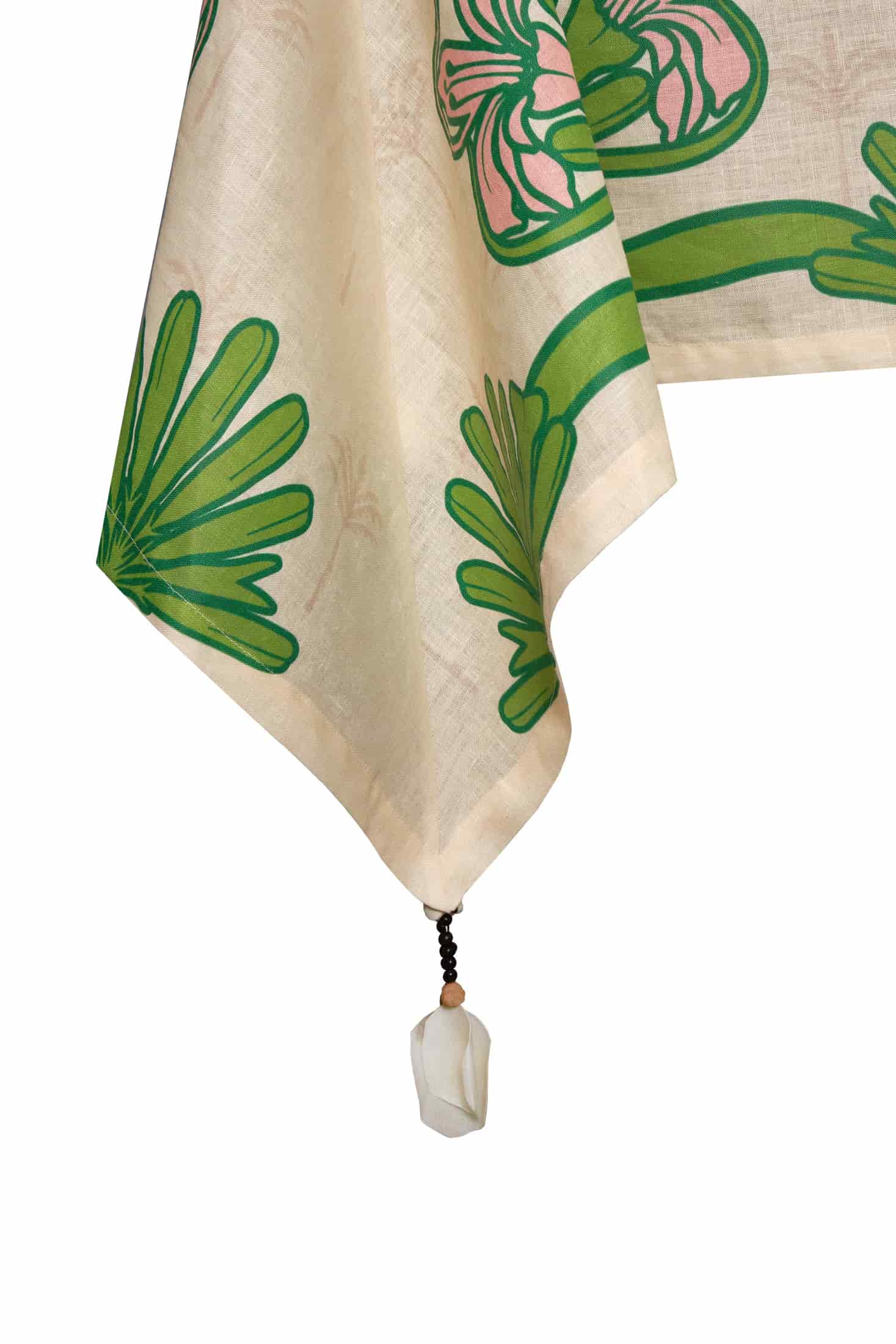 Embroidered Linen Tablecloth  / Lirios Midi - miniatura 2