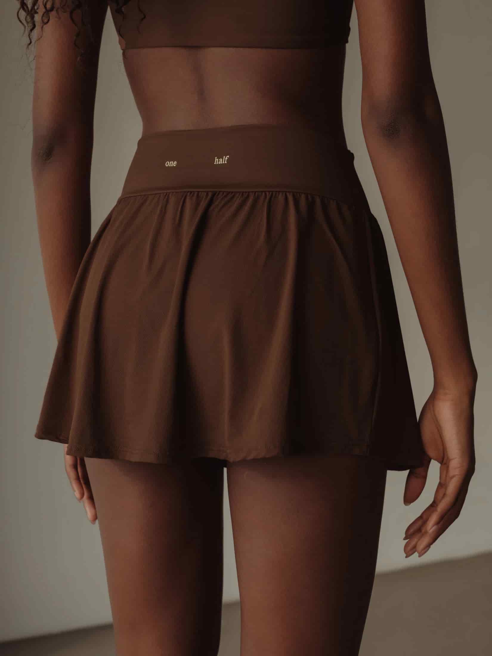 SPORTY MINI SKIRT - SEPIA - miniatura 5