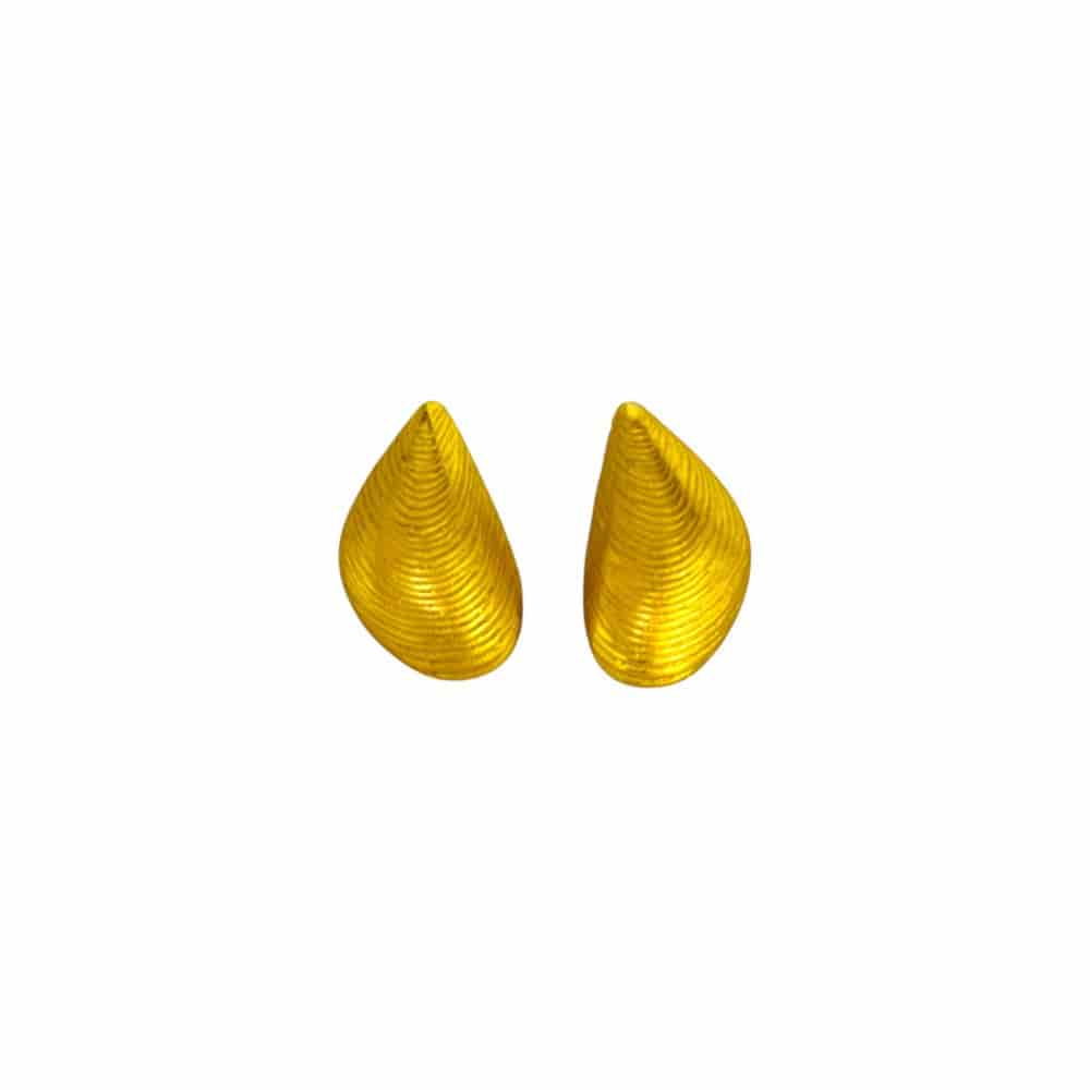 Aretes sencillos concha alargada - miniatura 2