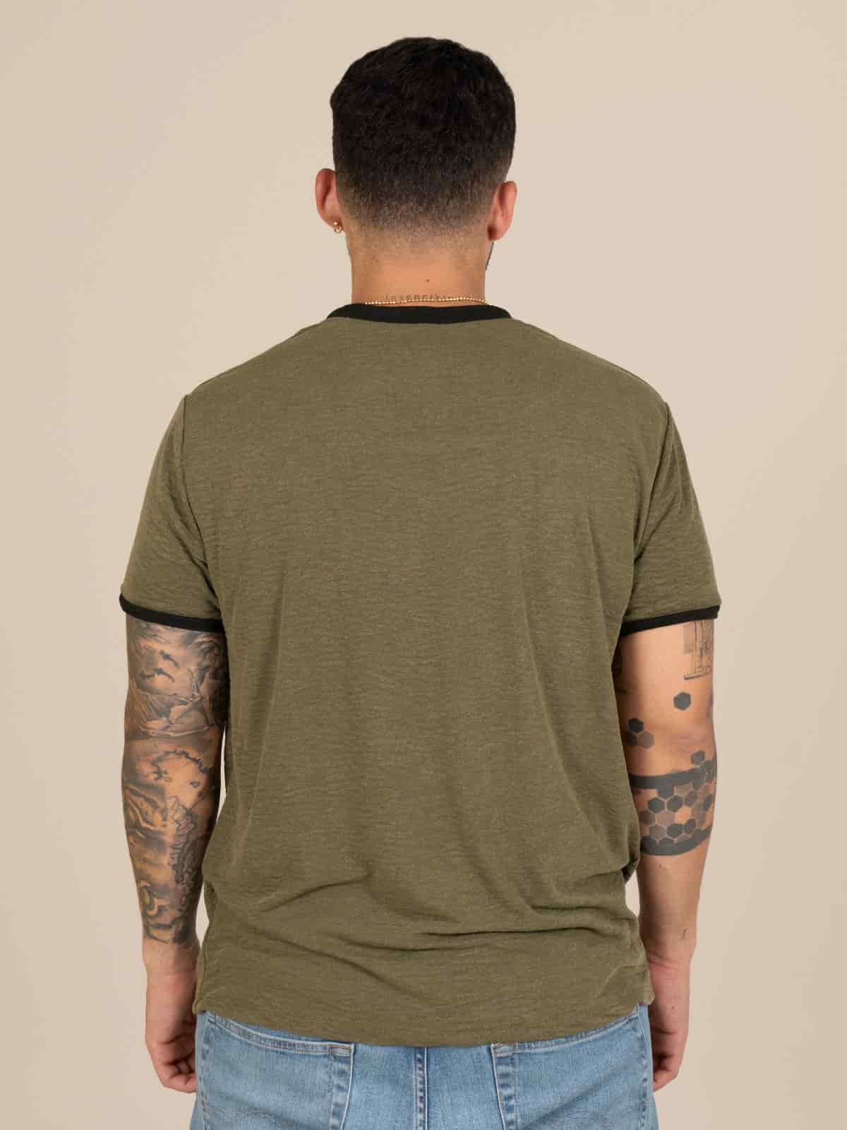 Camiseta hombre slim iza militar - miniatura 3