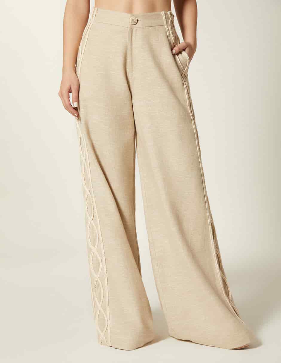 Pantalon palazo trensa en el lateral - miniatura 1