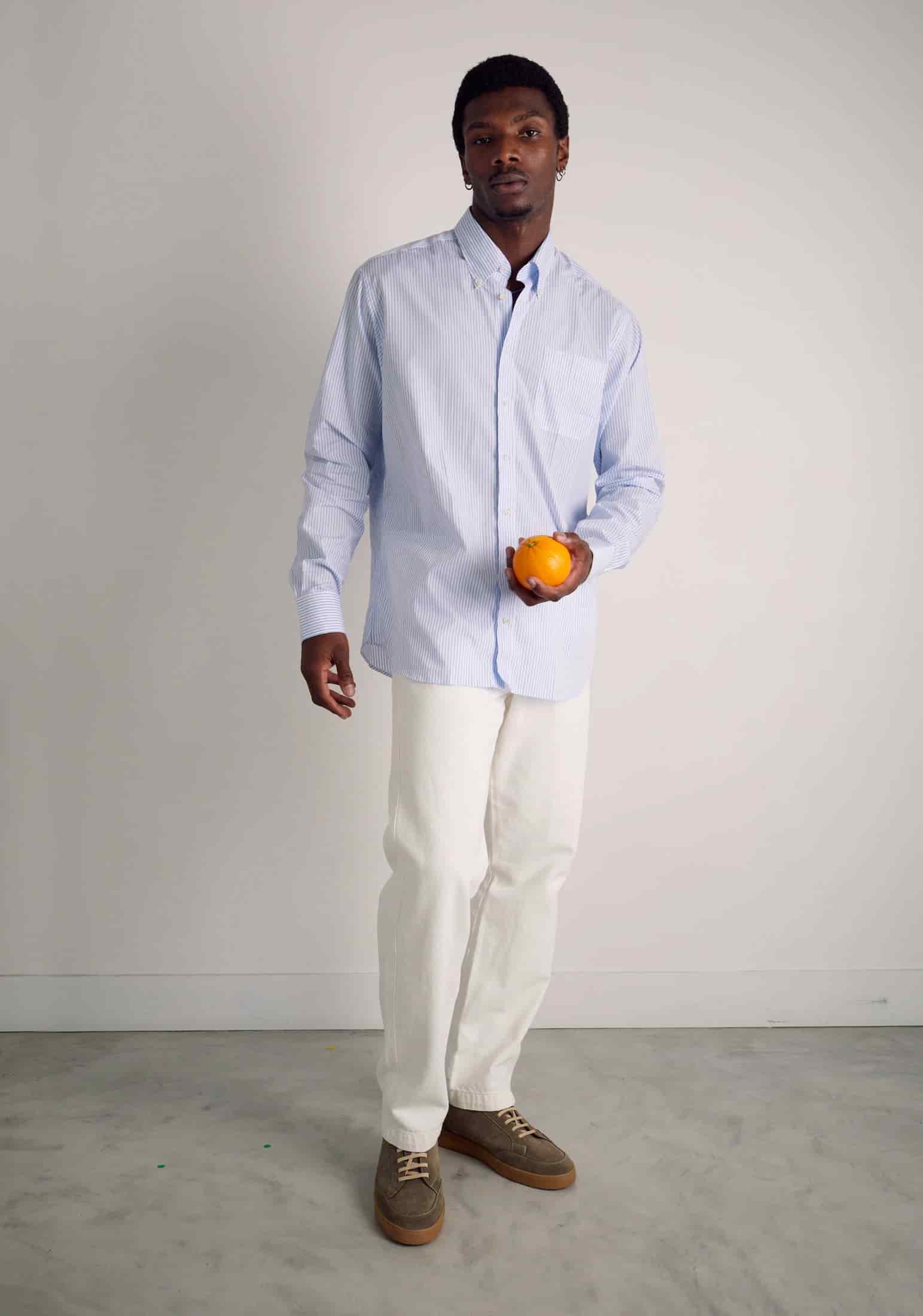 Camisa H CBD Rayas Bols Delg Azul Med - miniatura 2