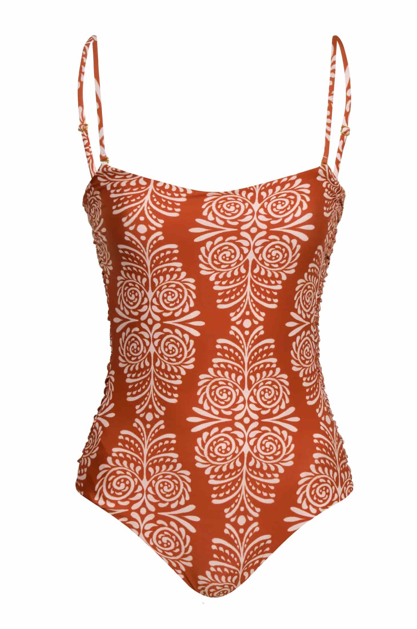 Las Balsas One Piece / Red Arabesque - Orange Stripes - miniatura 1