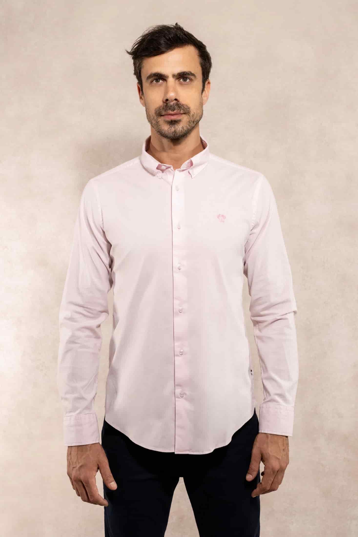 Camisa Antimanchas Popelina Baby Pink - Talla Regular - miniatura 1