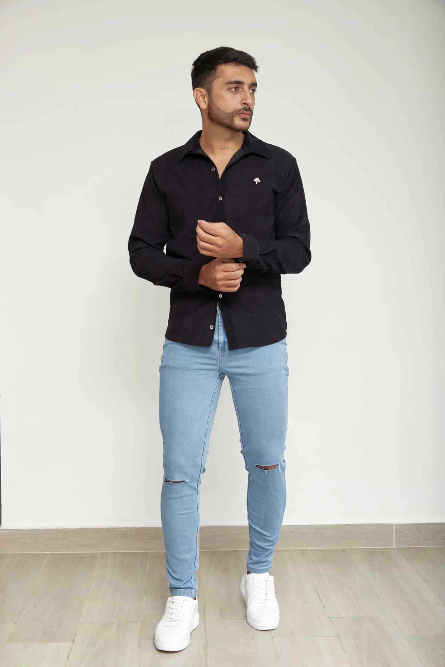 Camisa Clasica Pana Azul - miniatura 5