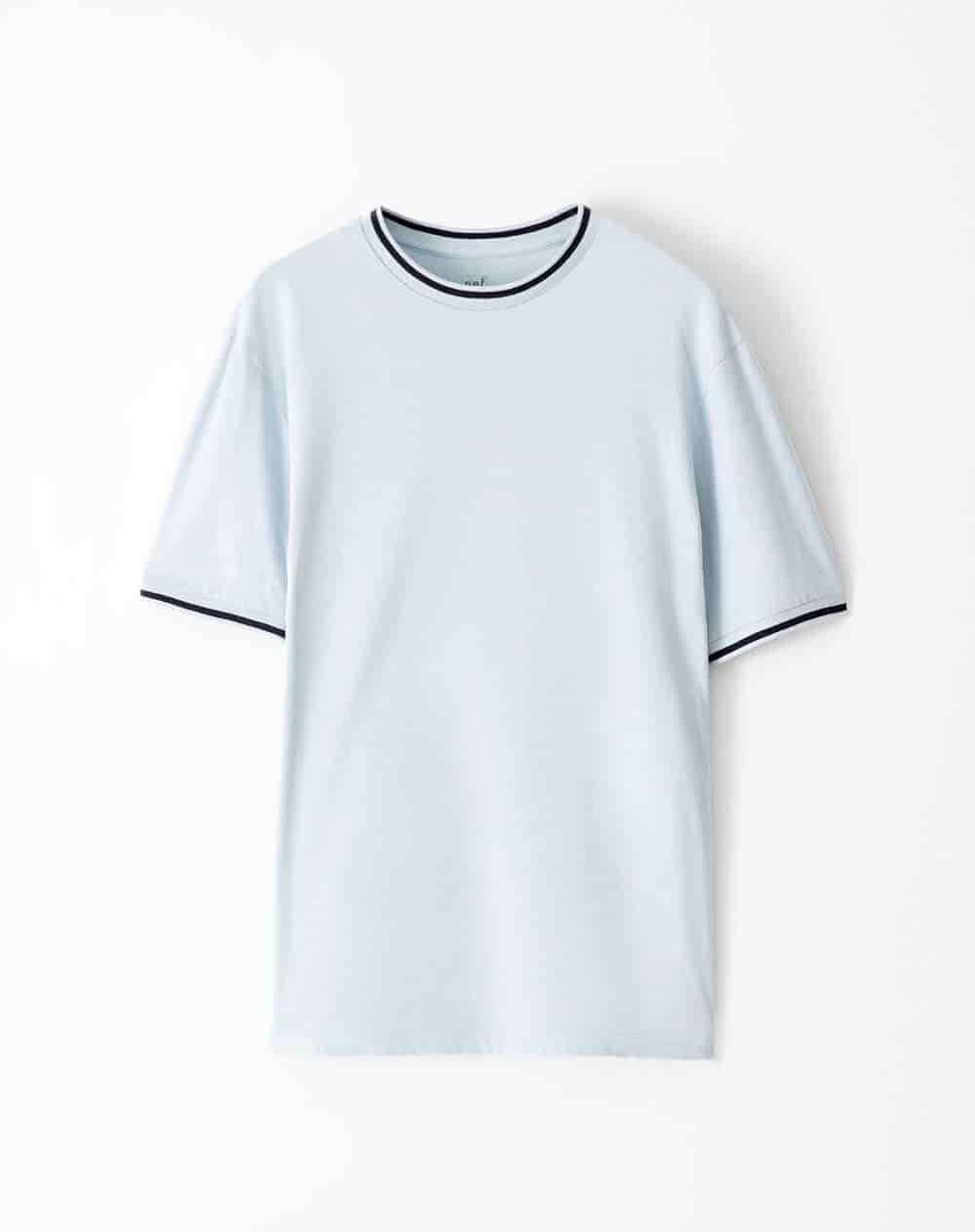 Camiseta regular algodón jersey azul hombre - miniatura 5