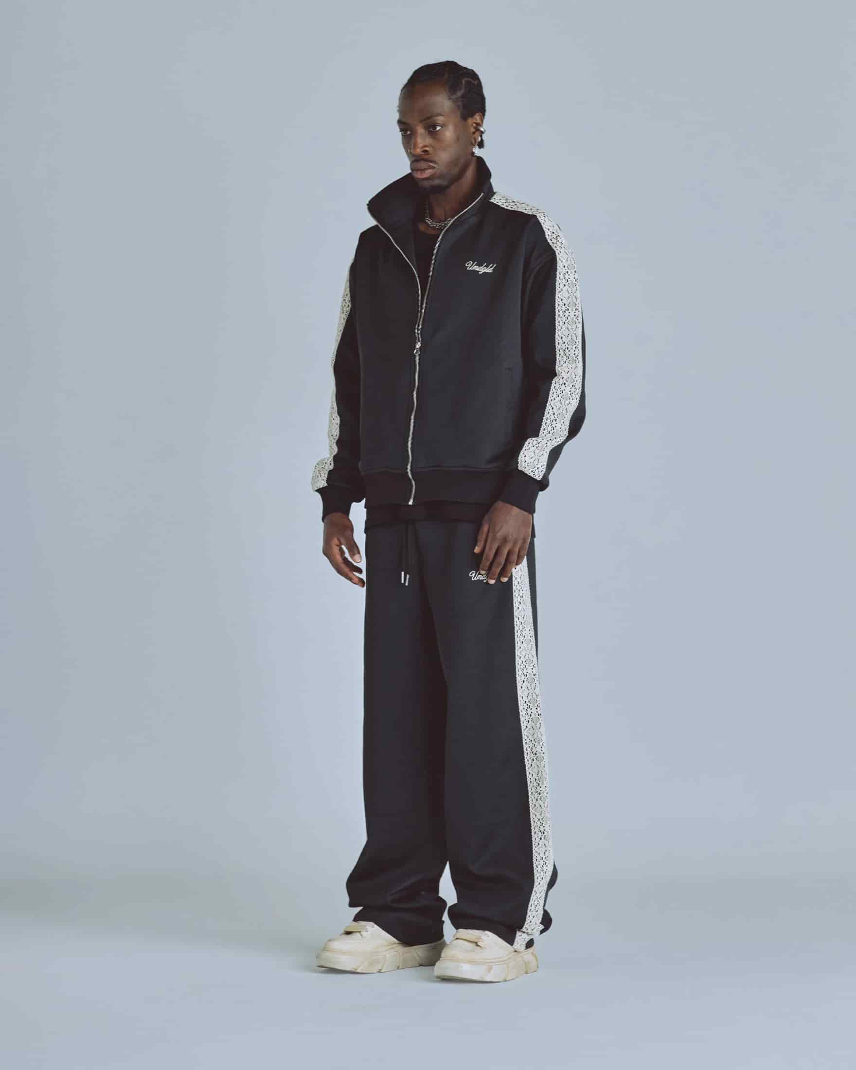 Basics Undgld Lace-panel Track Jacket Black - miniatura 5