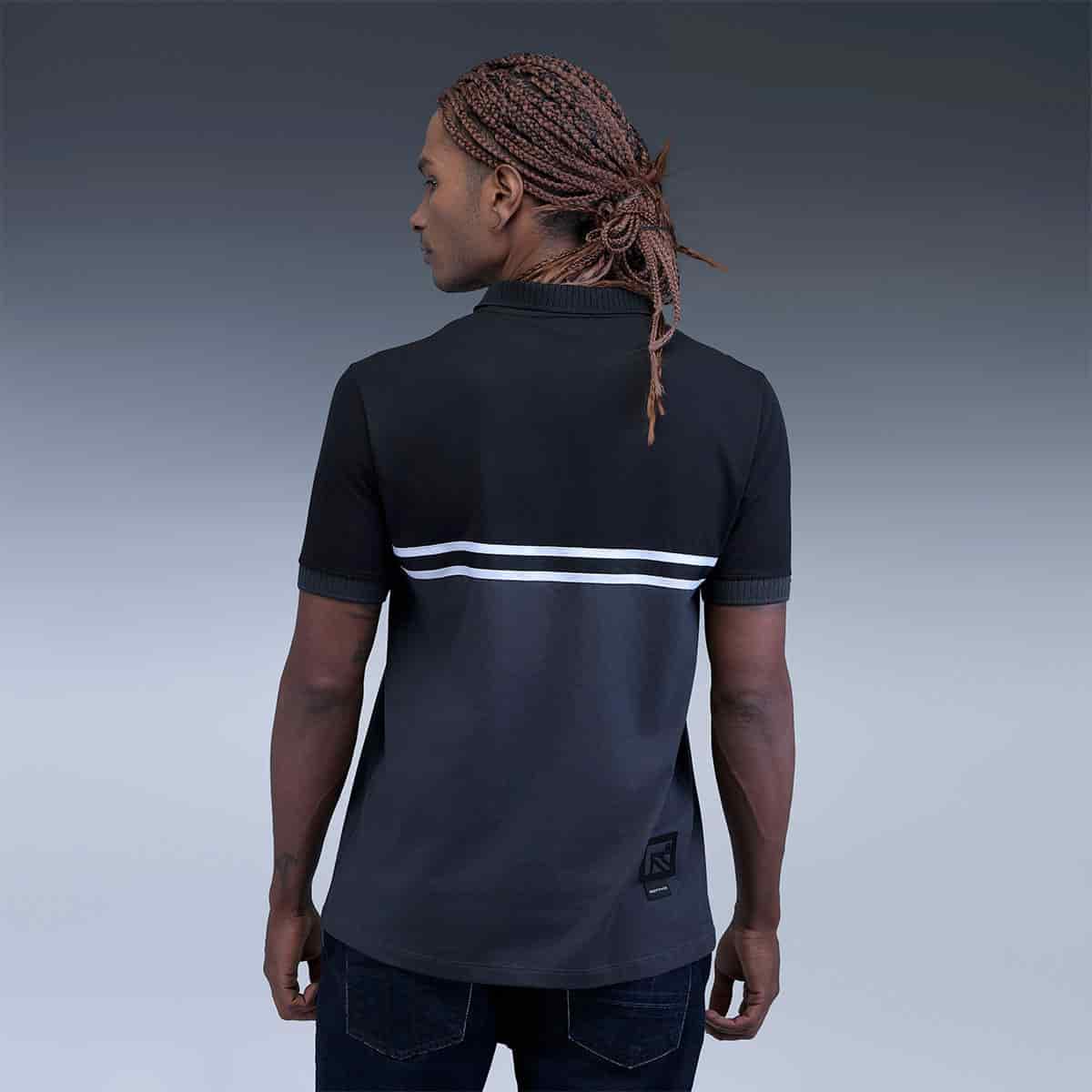 Polo Regular Negro/Gris - miniatura 2