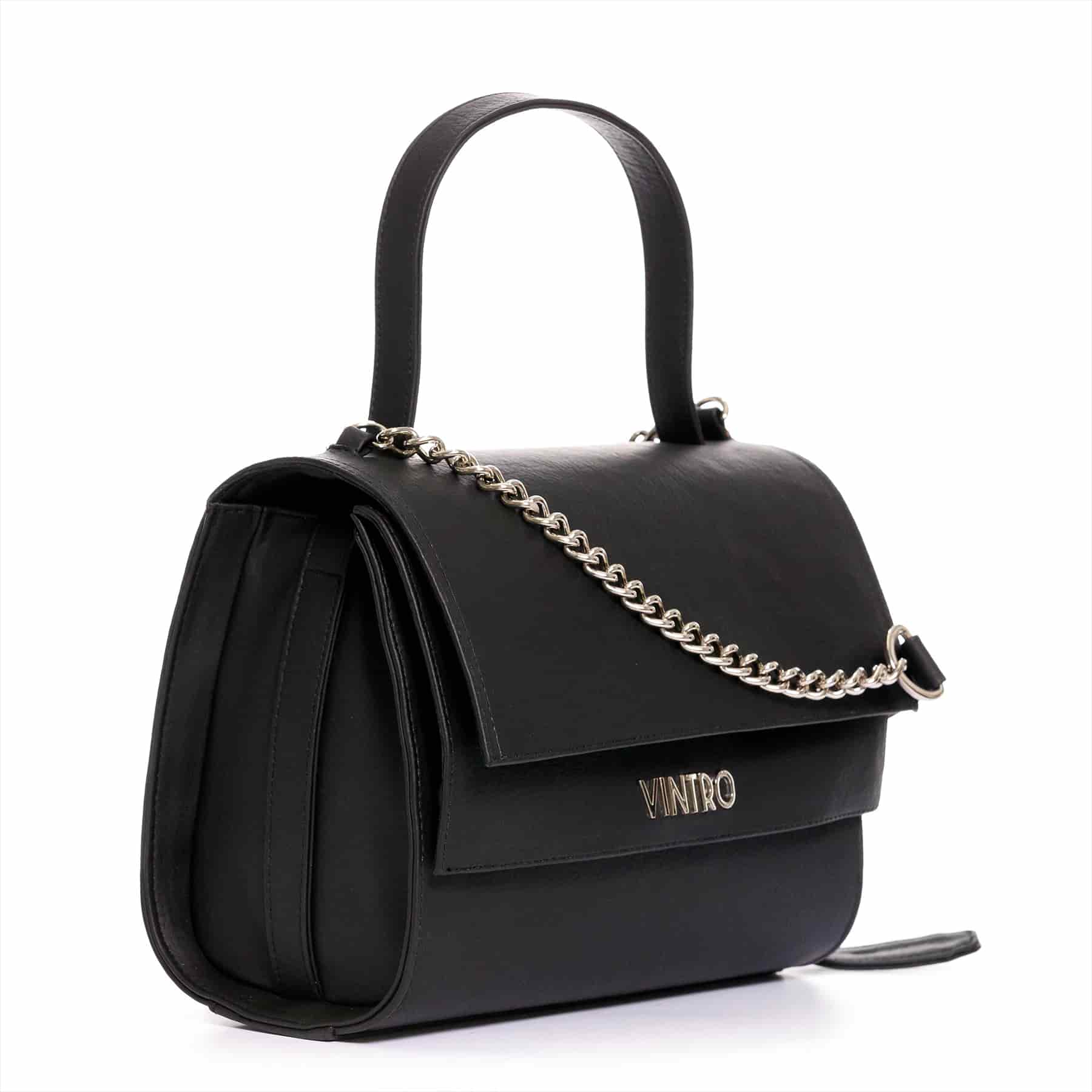 Cartera Para Mujer Dandy Negro Con Cargadera En Cadena - miniatura 2