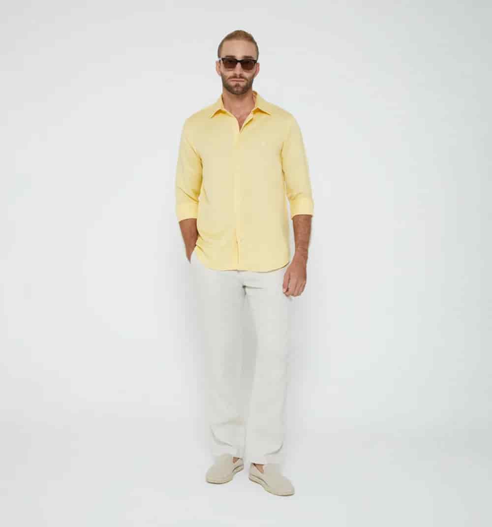 Camisa para hombre de lino - miniatura 35