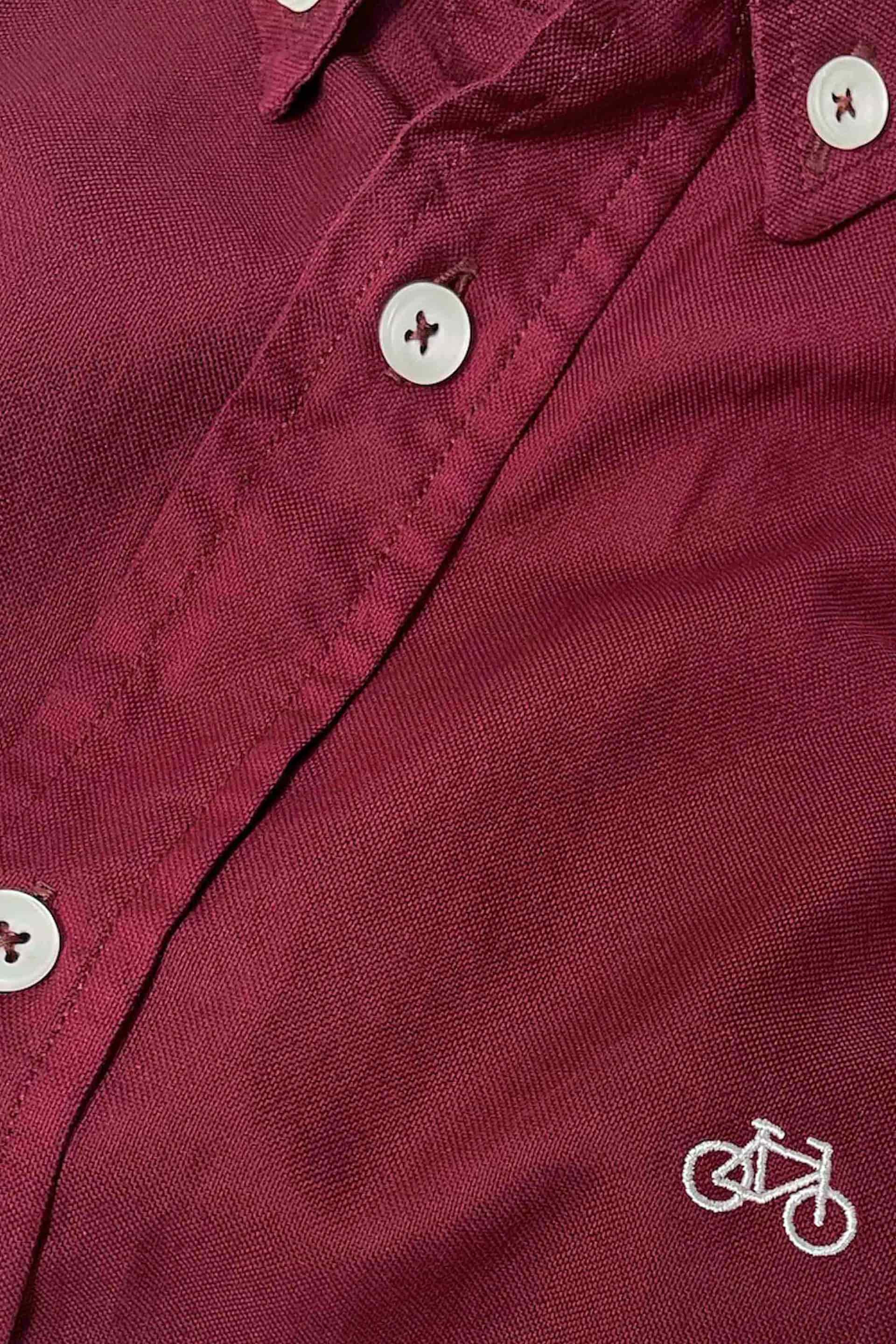 CAMISA OXFORD VINO - miniatura 2