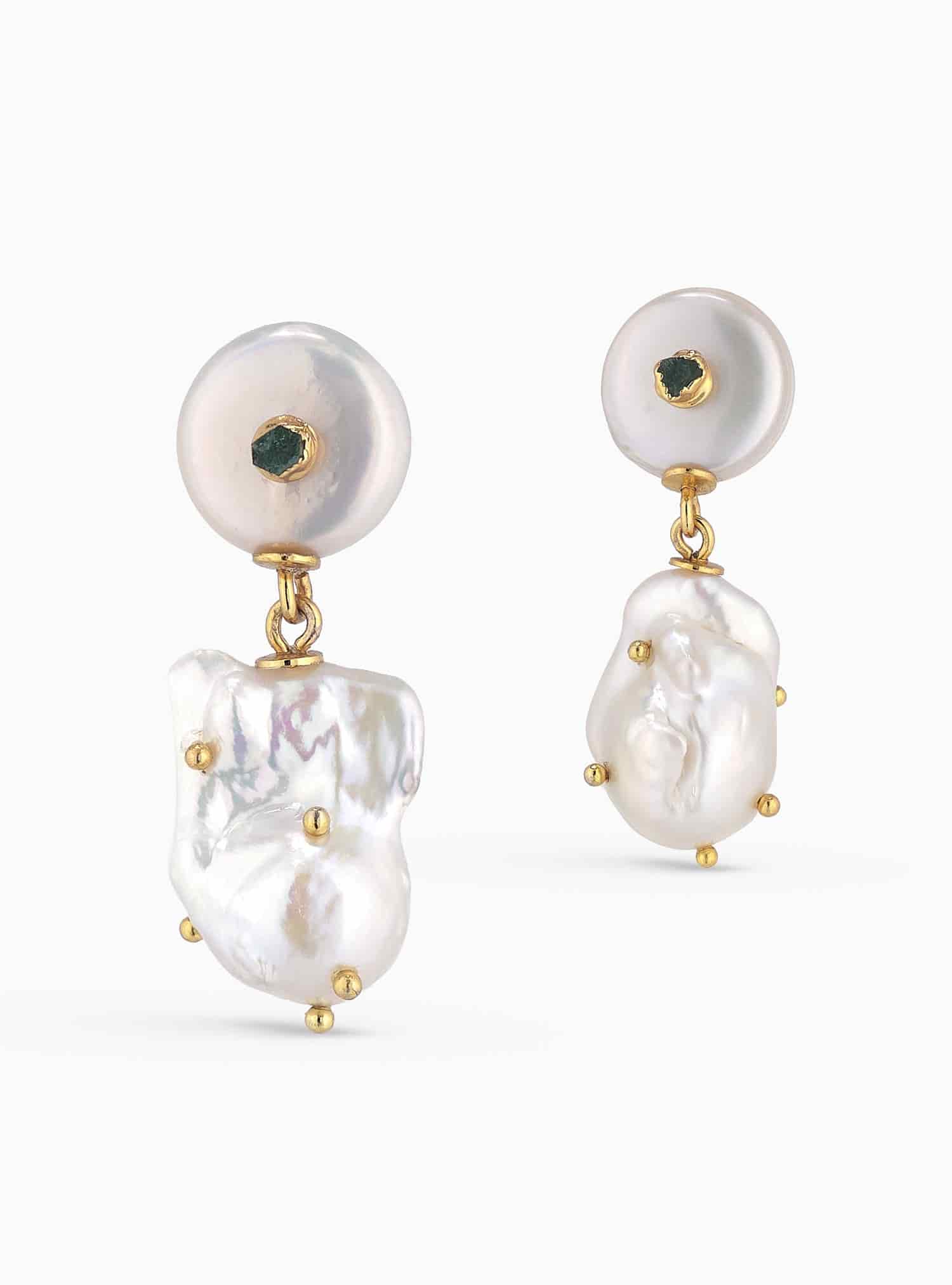 White Baroque Pearl Drops - miniatura 1