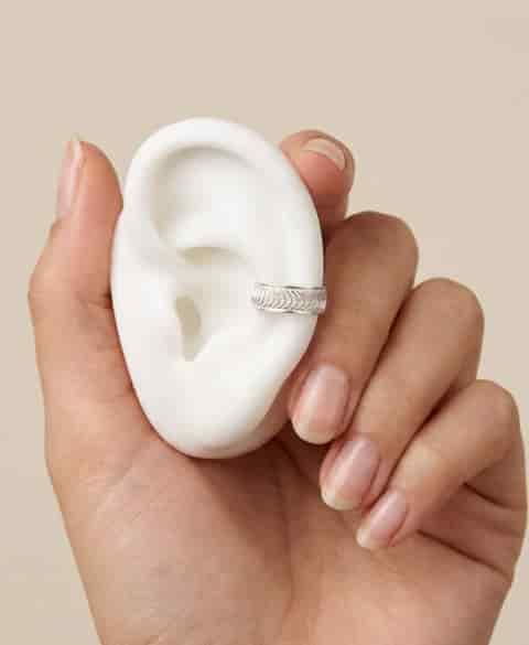 Earcuff Argolla Rejilla gruesa en Plata ley 950 Filigrana - miniatura 1