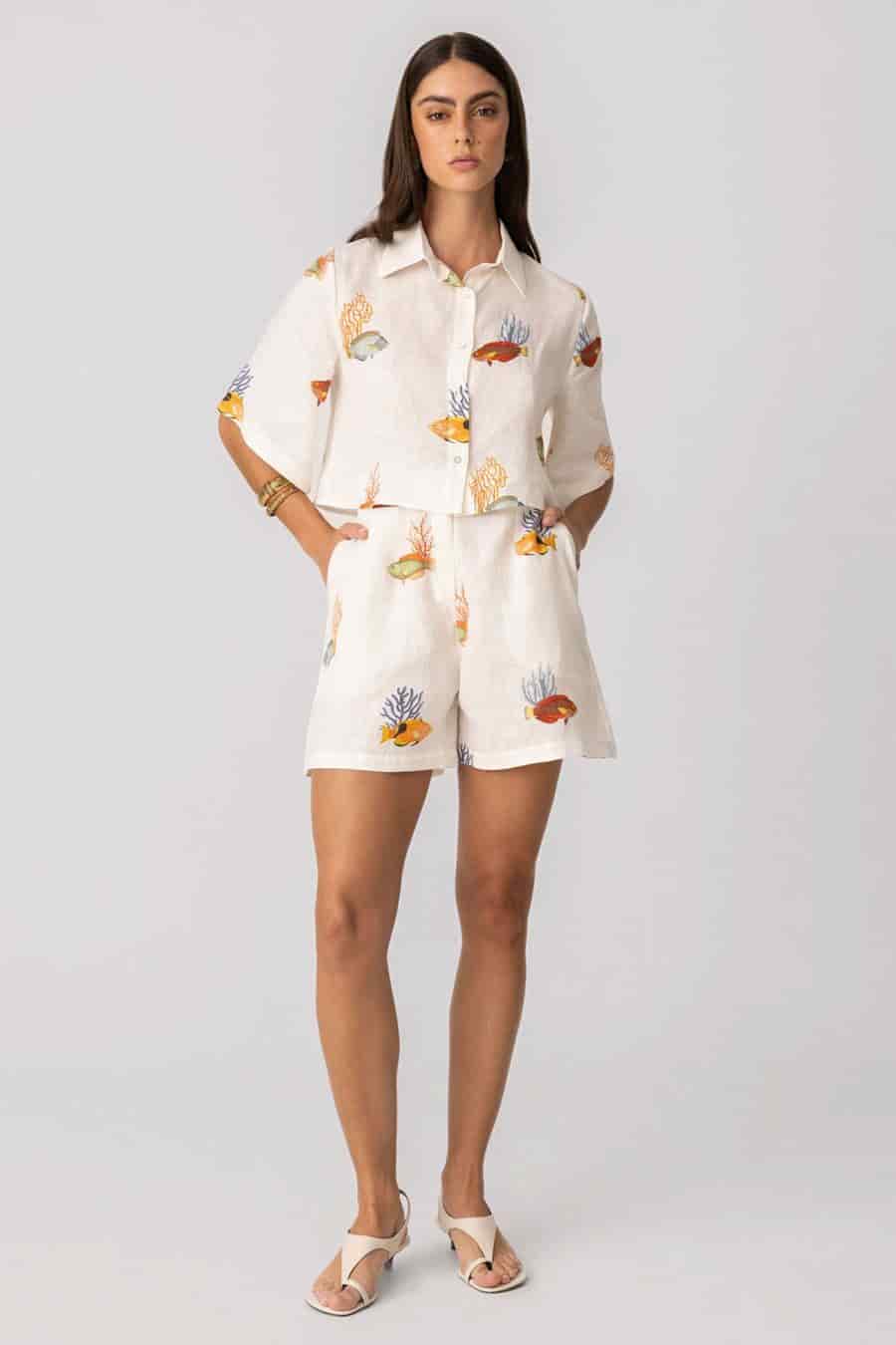 Women's linen short nemo - miniatura 2