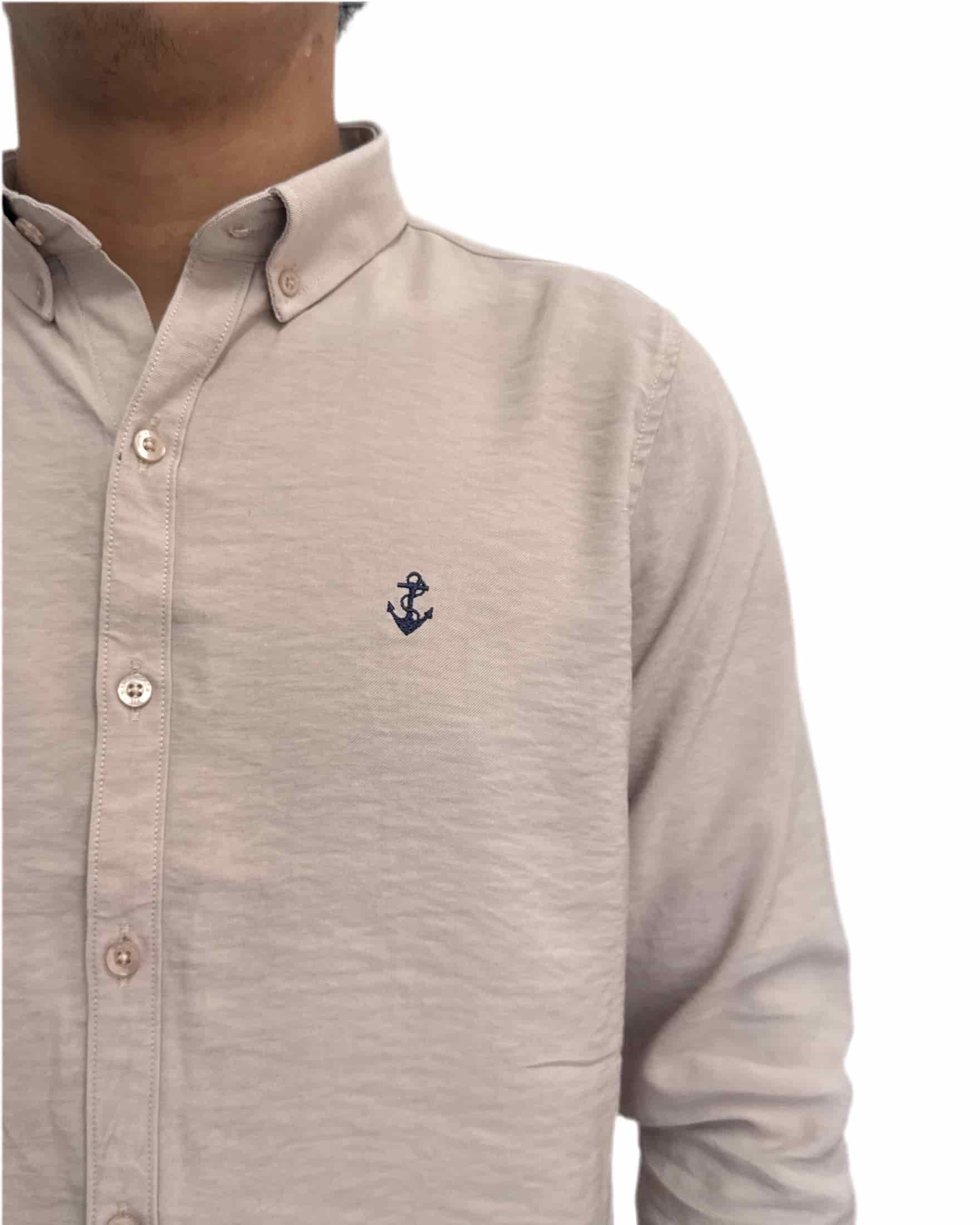 Camisa Beige en rayón - miniatura 5