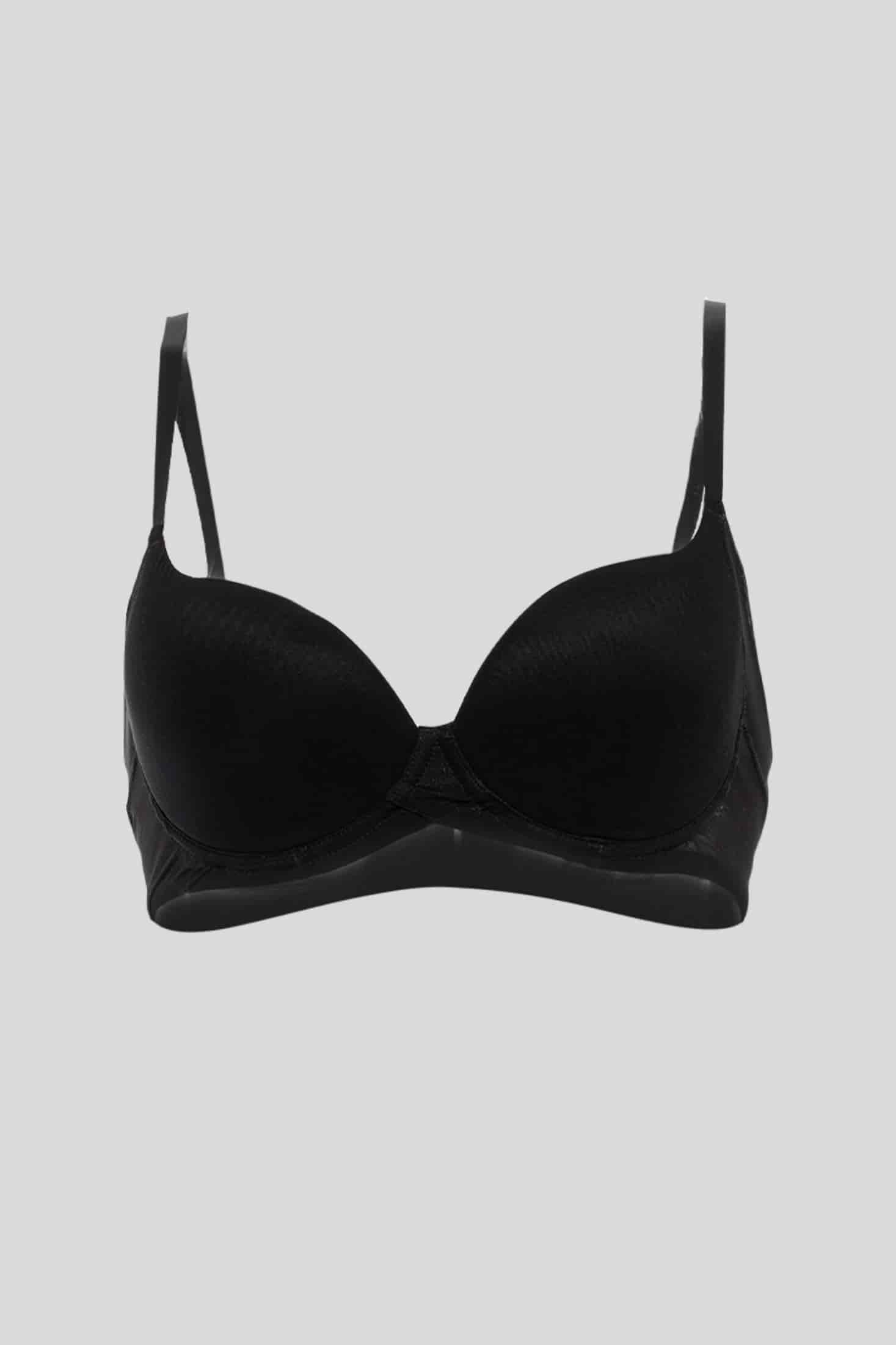 BRASIER CON COPA Y ARO INVISIBLE ULTRA COMODO ALMA LIMPIA NEGRO - miniatura 2