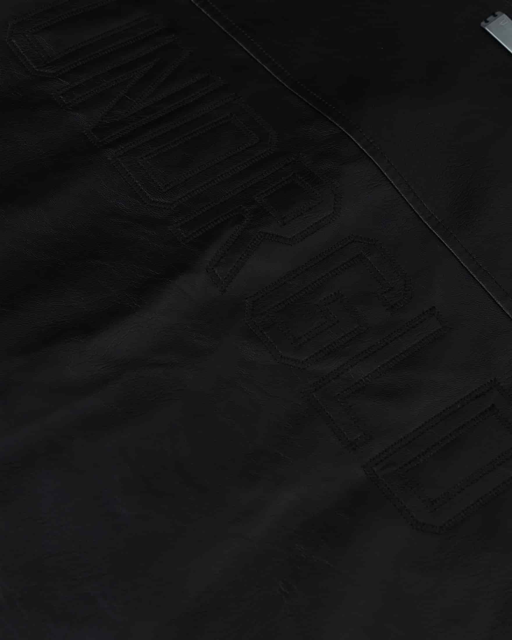 Capsule Basic Pleather Boxy Fit Shirt Black - miniatura 4