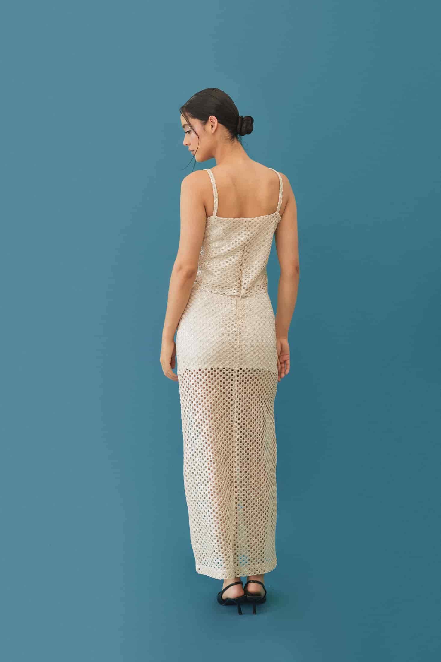 Top Mesh Marfil - miniatura 3