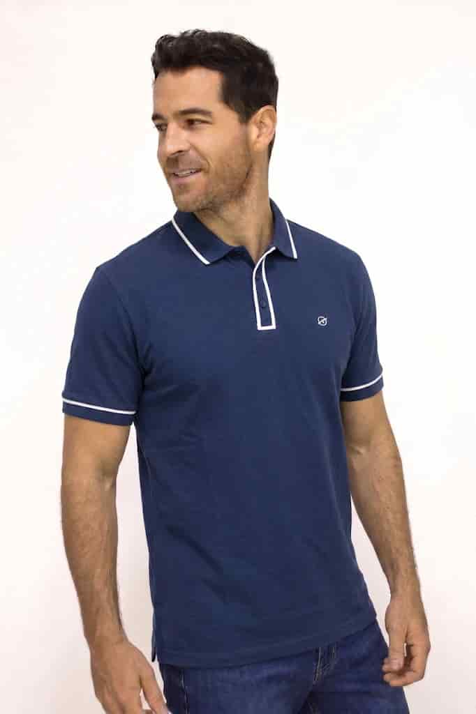 POLO MANGA CON VIVOS EN CONTRASTE PARA HOMBRE - miniatura 1