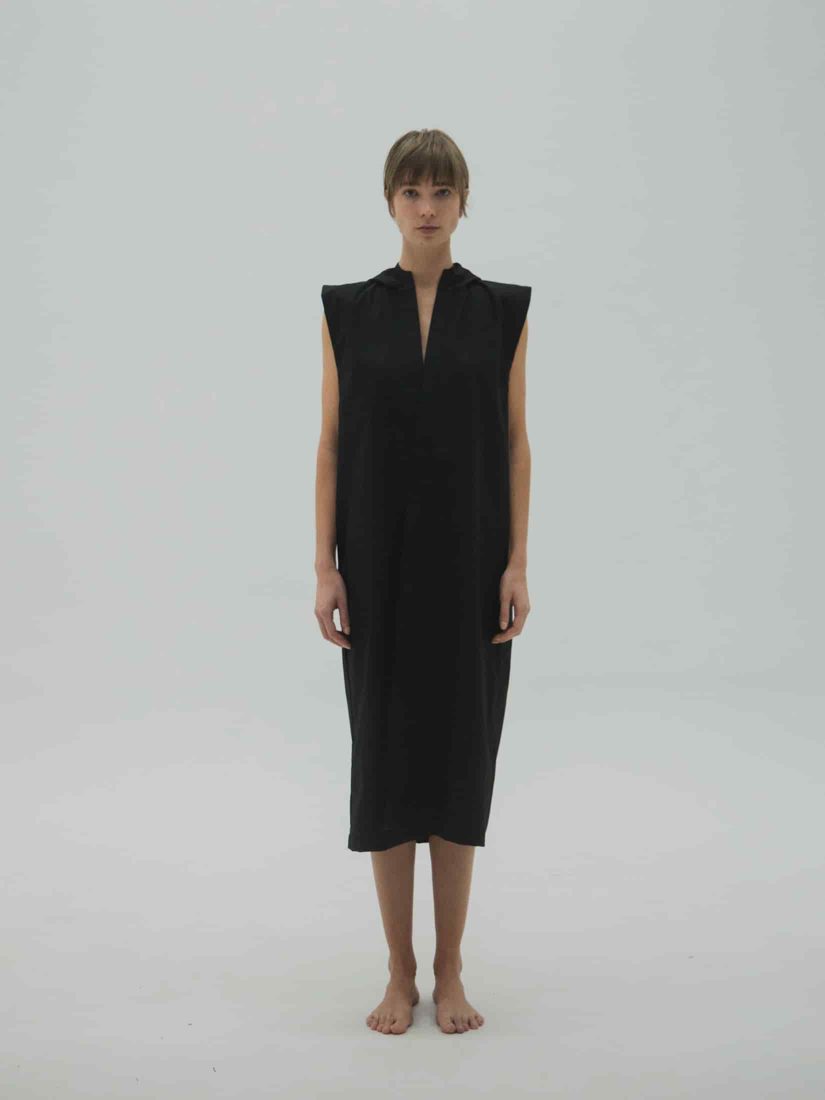 Hooded shirt-dress Woman - miniatura 2
