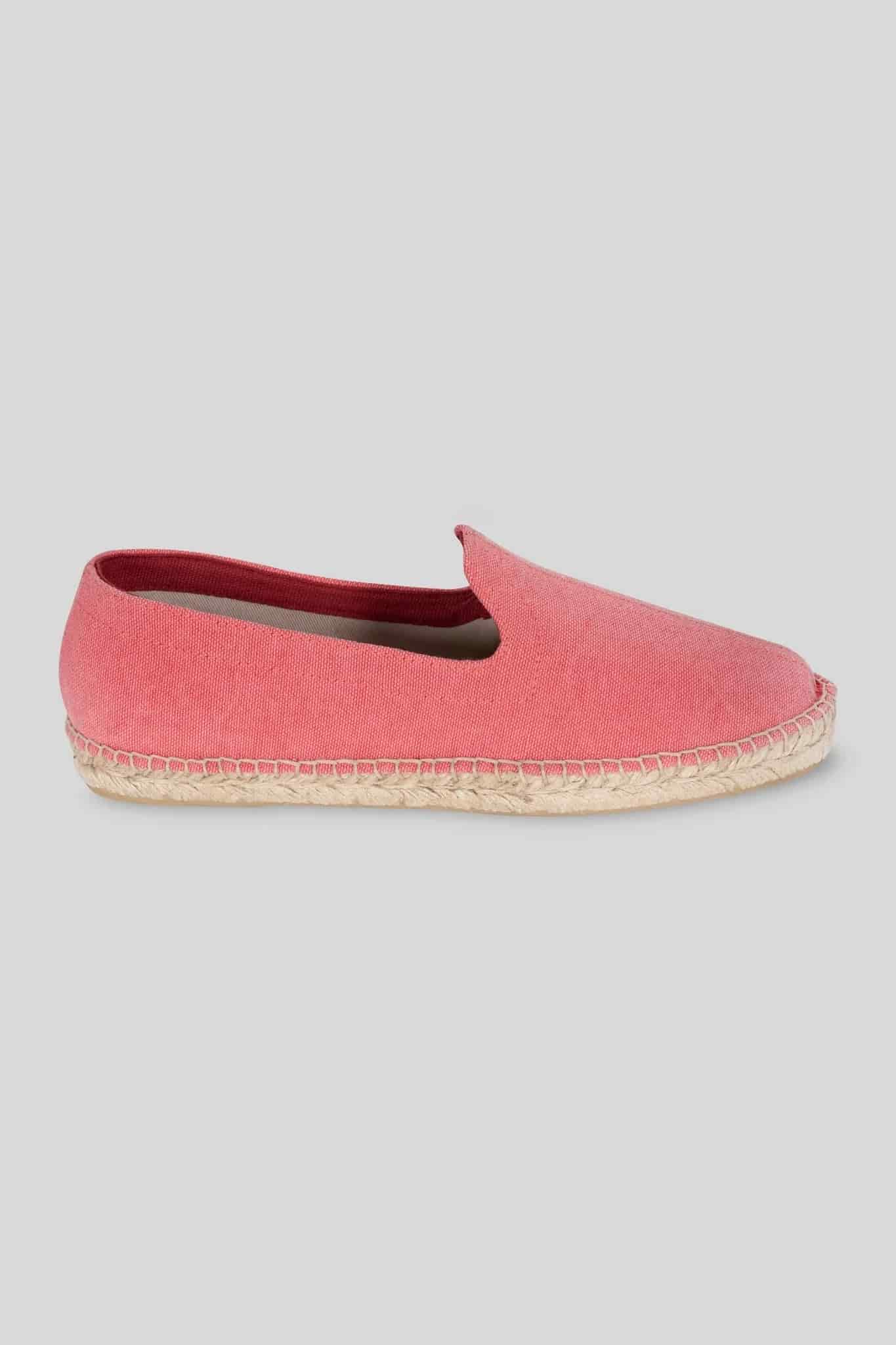 Men's leather espadrille coral canvas - miniatura 3