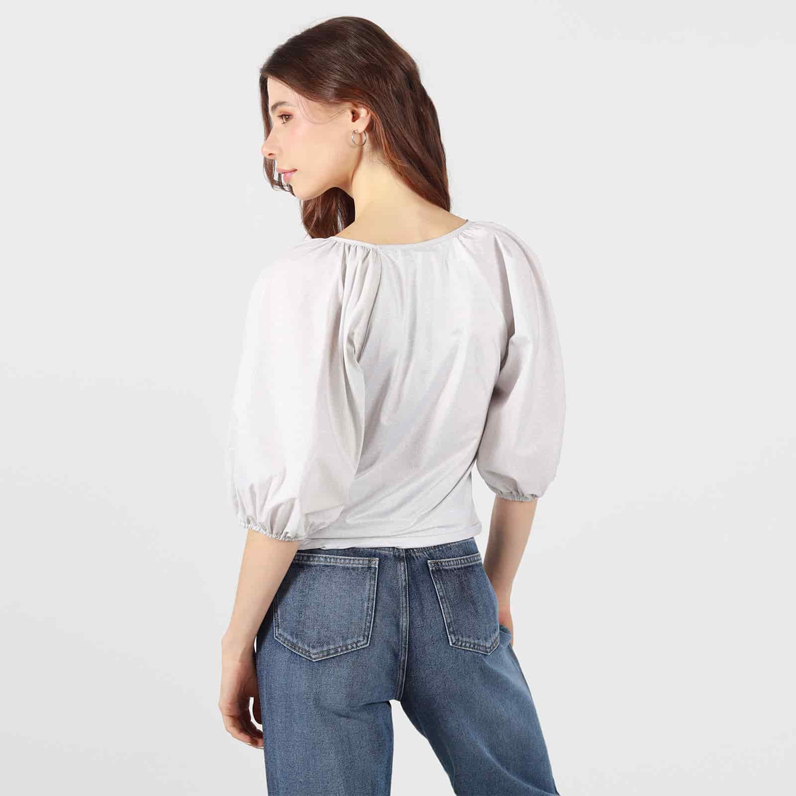 Blusa Cuello Bandeja Manga 3cuartos - miniatura 2