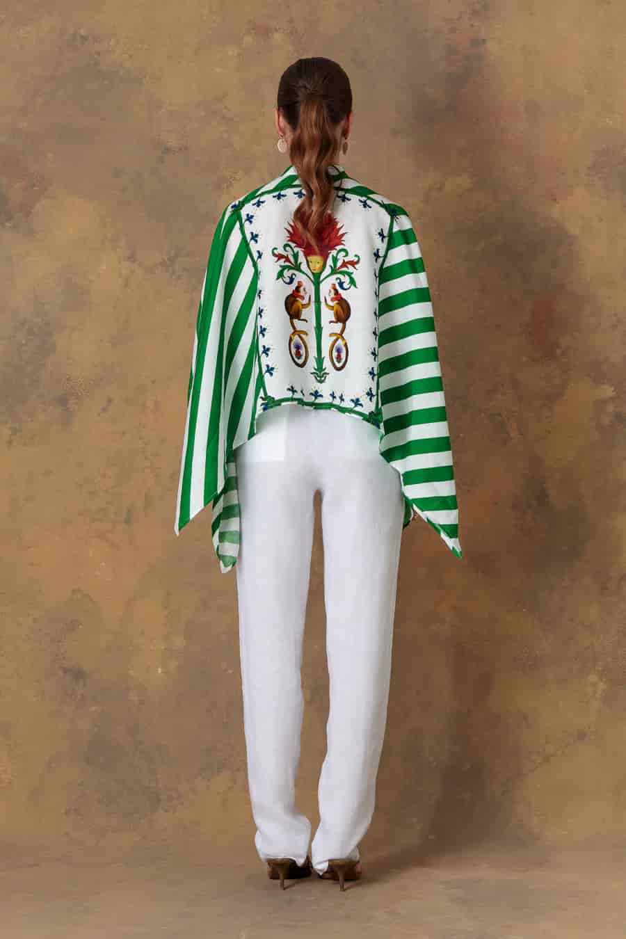Women's blouse spina striped green - miniatura 3