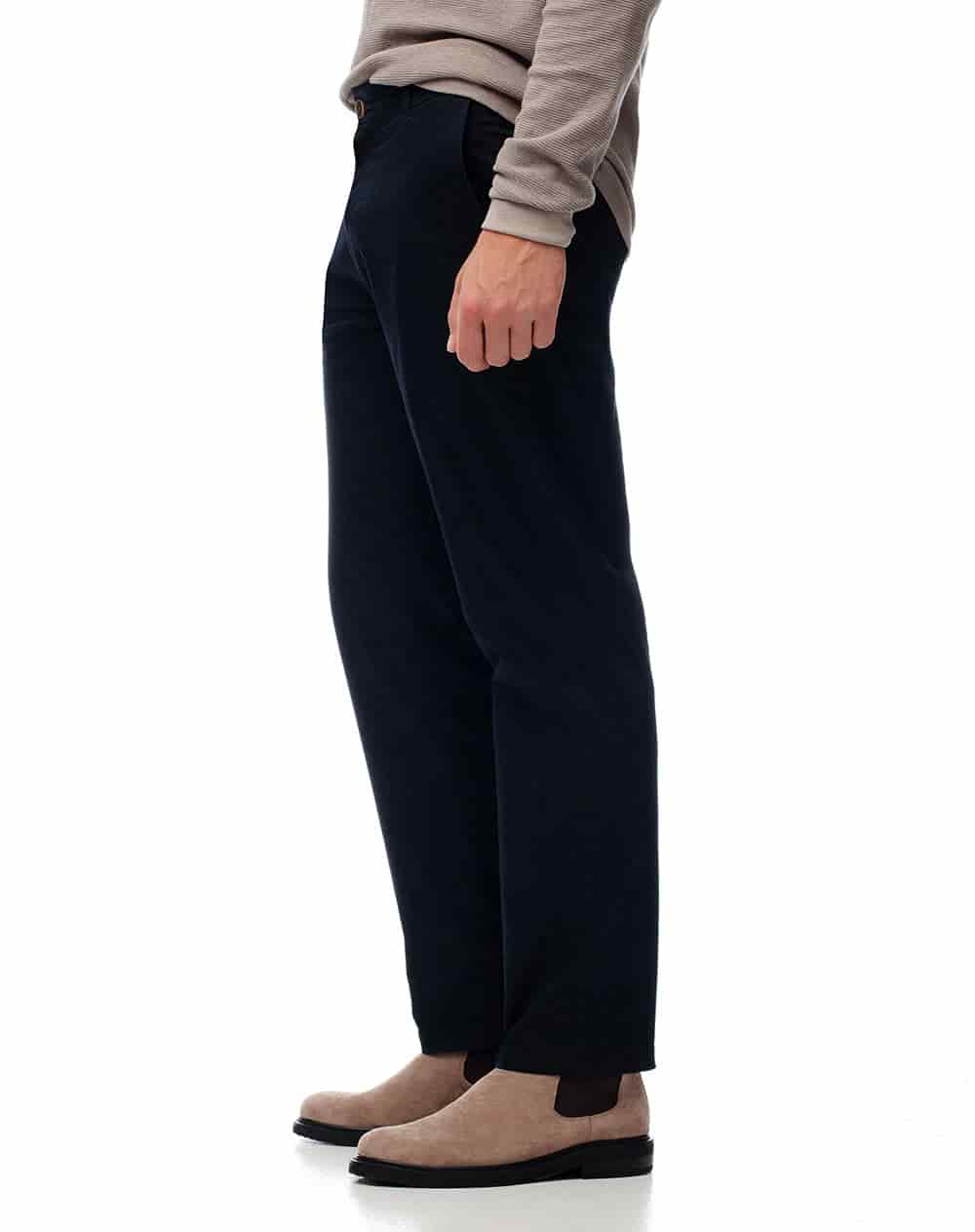 Pantalón regular tiro medio azul hombre - miniatura 4