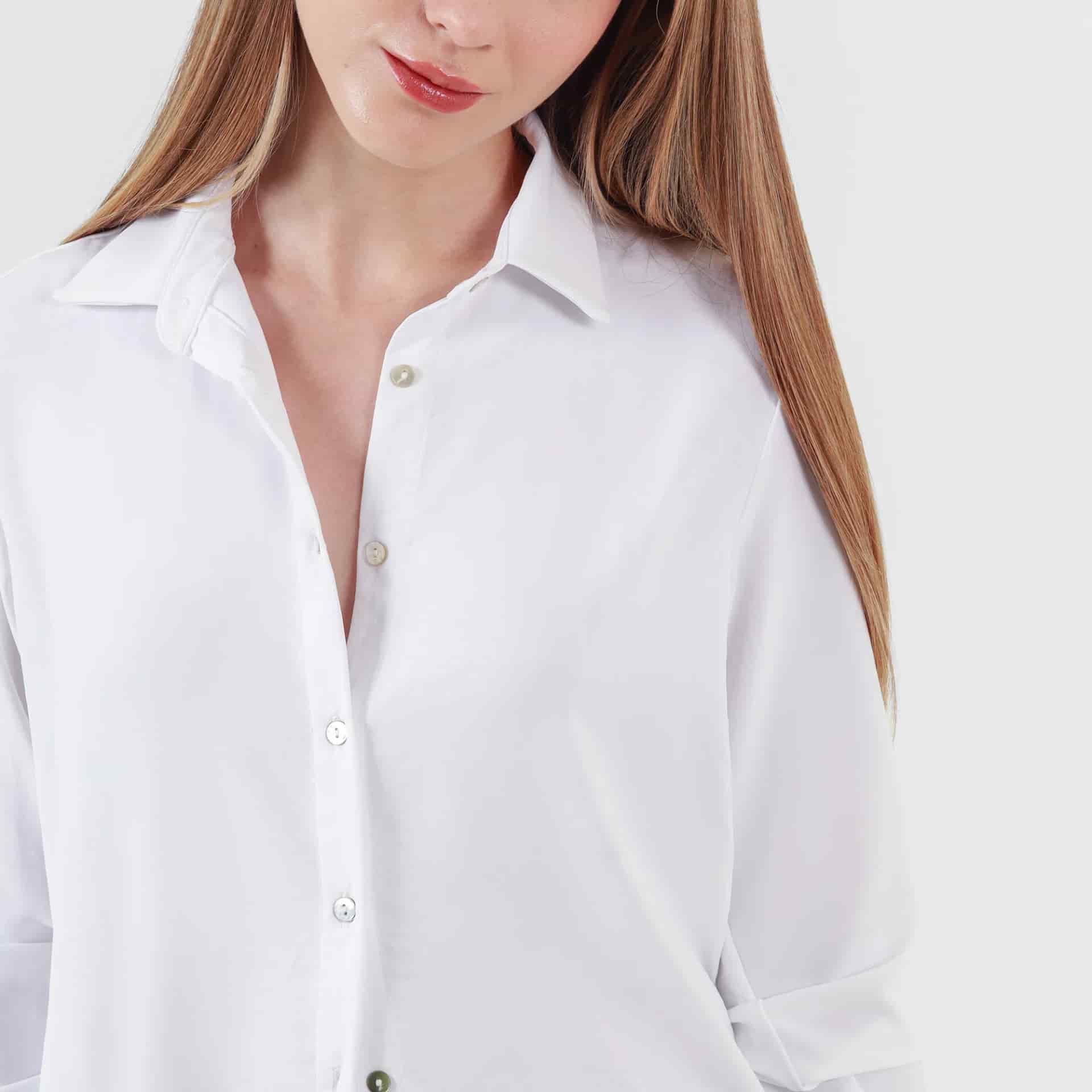 Blusa Cuello Camisero Manga Larga - miniatura 3