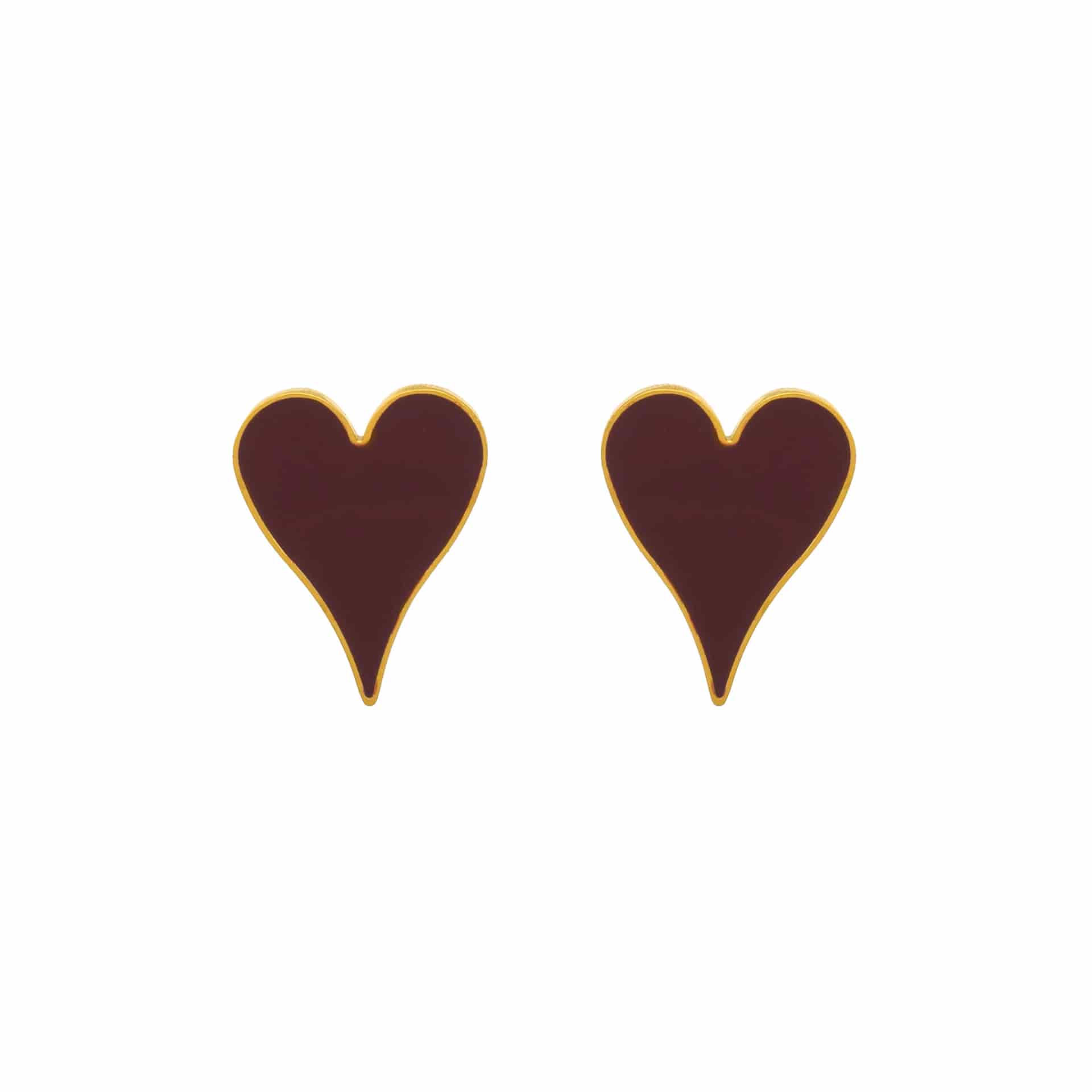 ARETES BURGUNDY HEART - miniatura 2