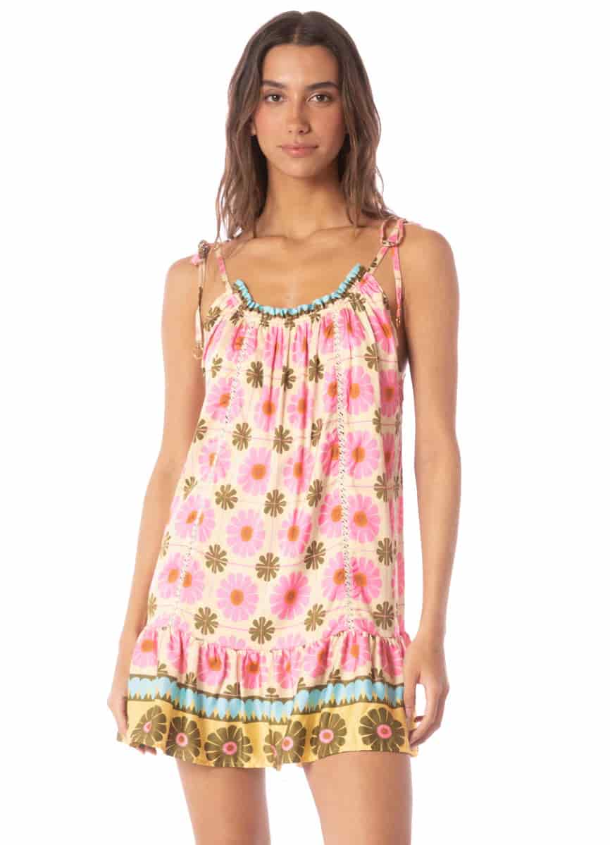 Maaji Pastel Flourish Magnolia Short Dress - miniatura 1