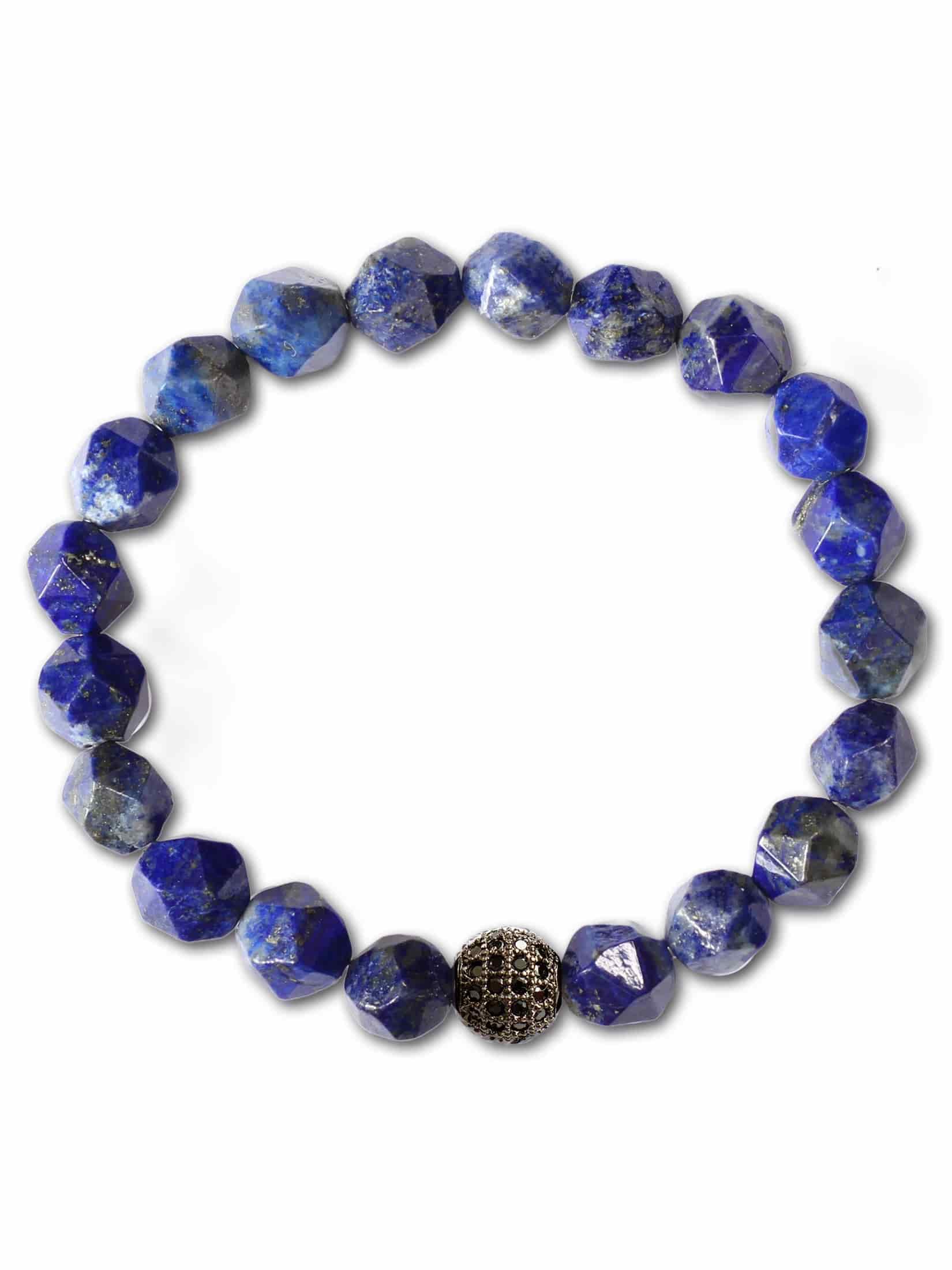 Brazalete Lapislazuli Facetado 8mm - miniatura 3