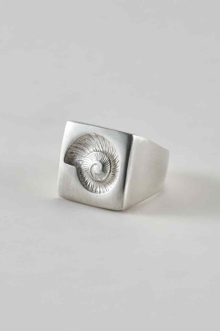 Anillo nautilus plata - miniatura 1